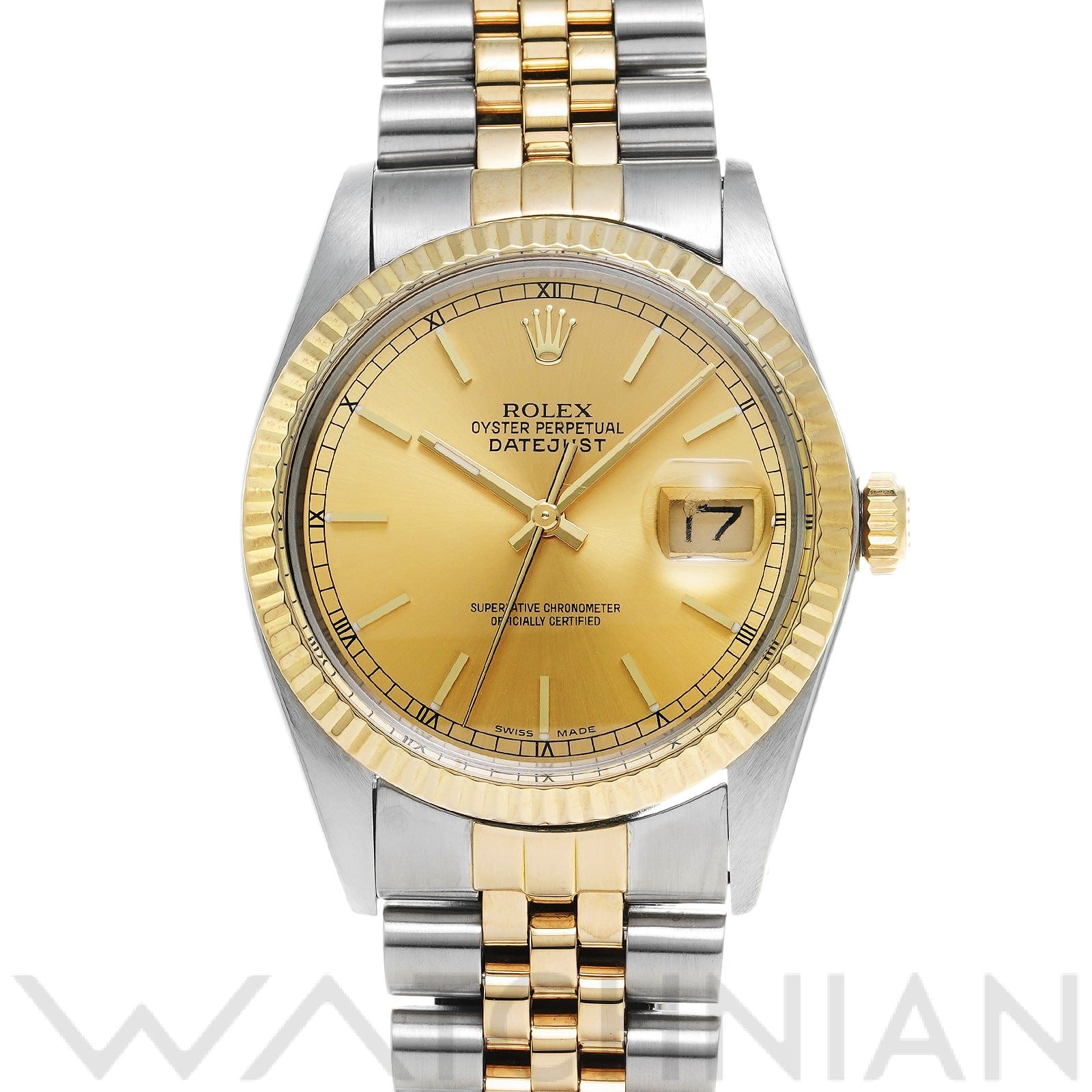 ロレックス デイトジャスト 36 16013 シャンパン メンズ 時計 【中古】【wristwatch】