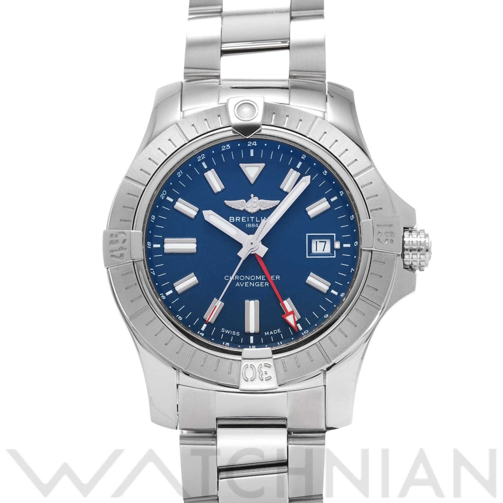 ブライトリング / BREITLING アベンジャー オートマチック GMT 45 A32395101C1A1 ブルー メンズ 時計 【中古】【wristwatch】