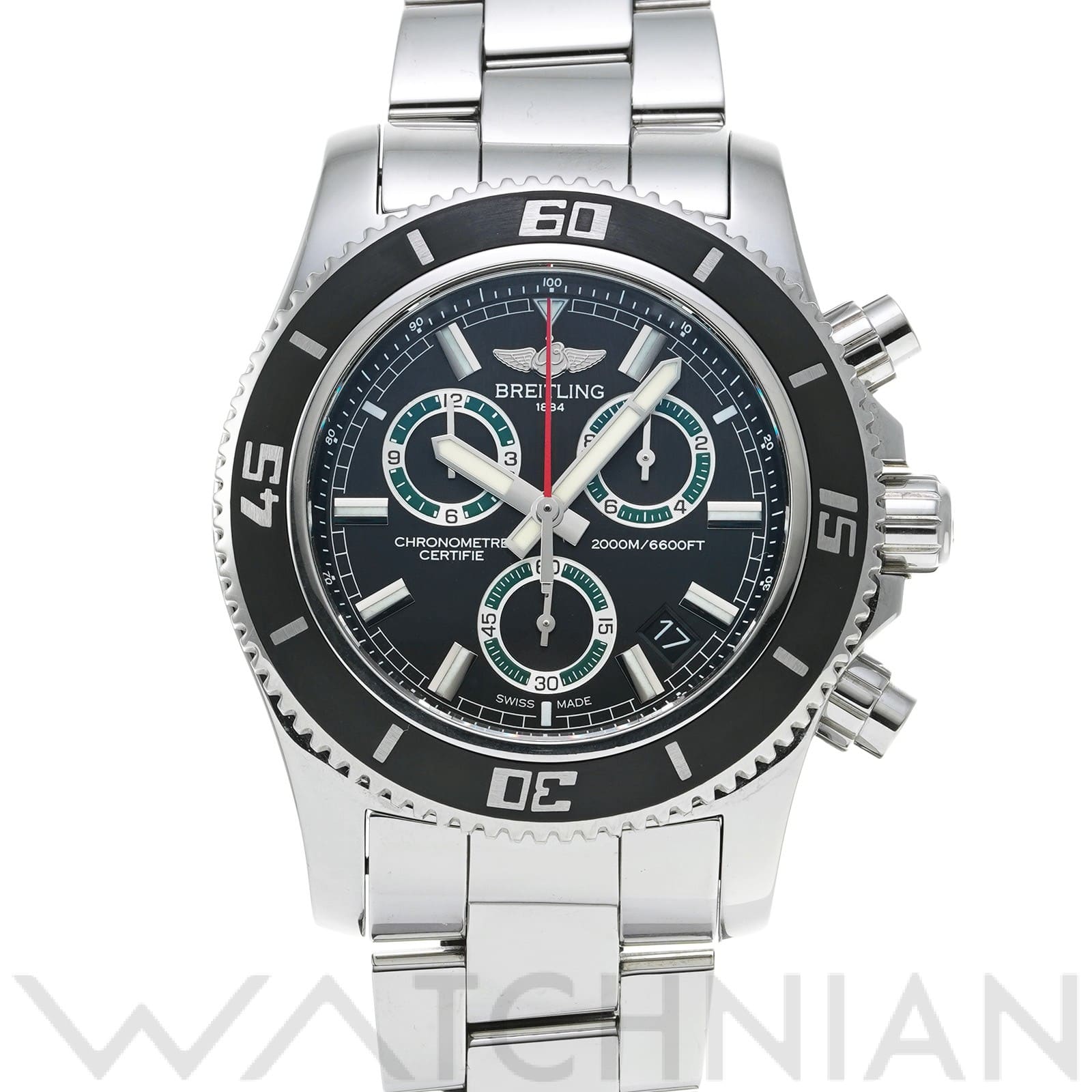 ブライトリング / BREITLING スーパーオーシャン クロノグラフ M2000 A73310A8/BB75 ブラック メンズ 時計 【中古】【wristwatch】