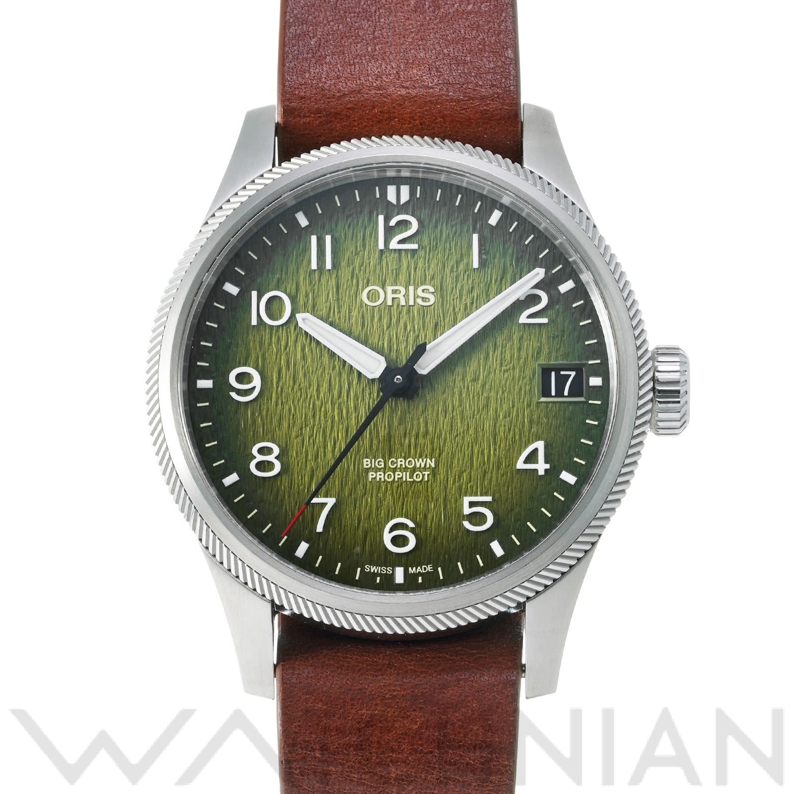 プロパイロット オカバンゴ エアレスキュー リミテッド 01 751 7761 4187-Set グリーン オリス ORIS メンズ 【中古】