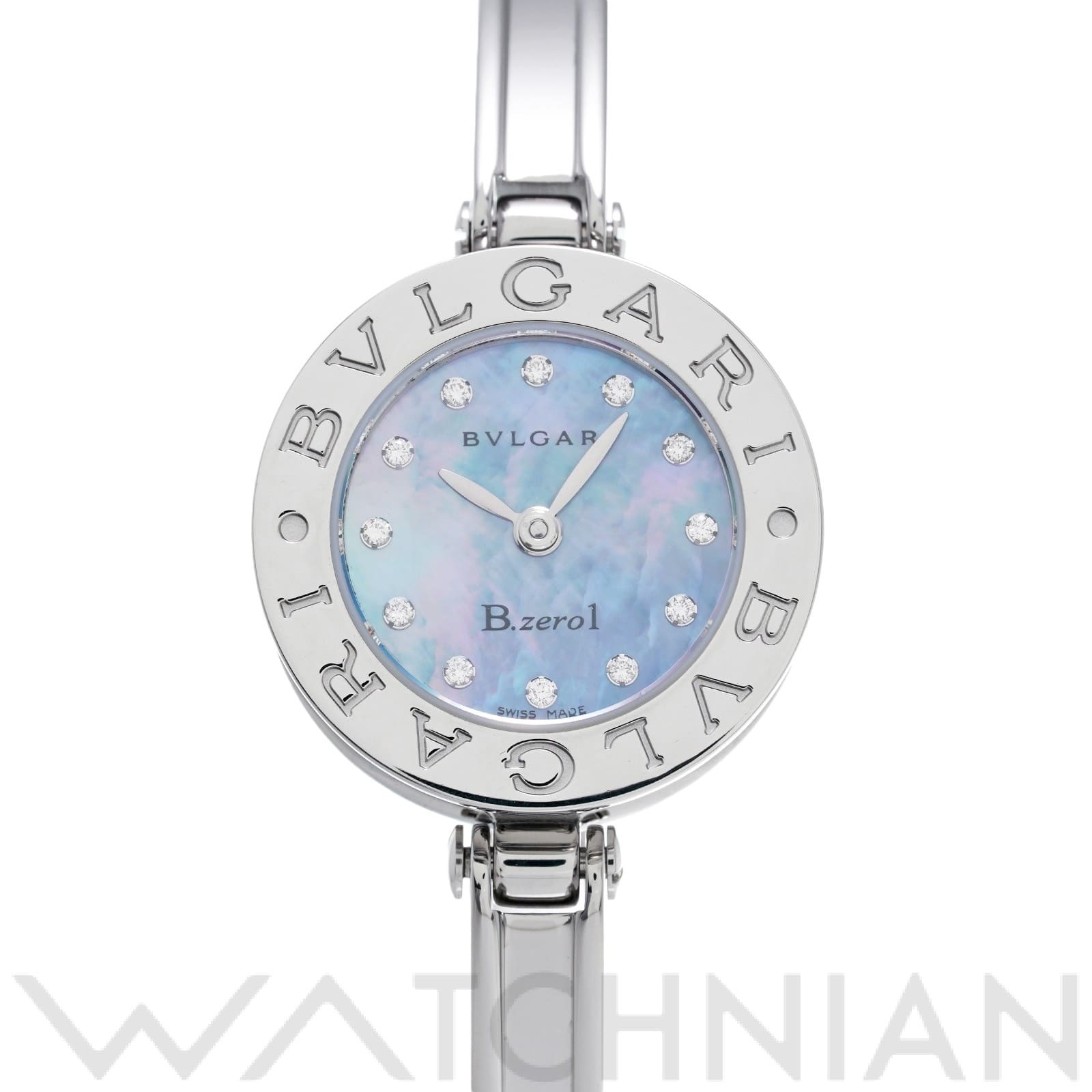 ブルガリ / BVLGARI ビーゼロワン / B-ZERO1 BZ22S ブルーシェル/ダイヤモンド レディース 時計 【中古】【wristwatch】
