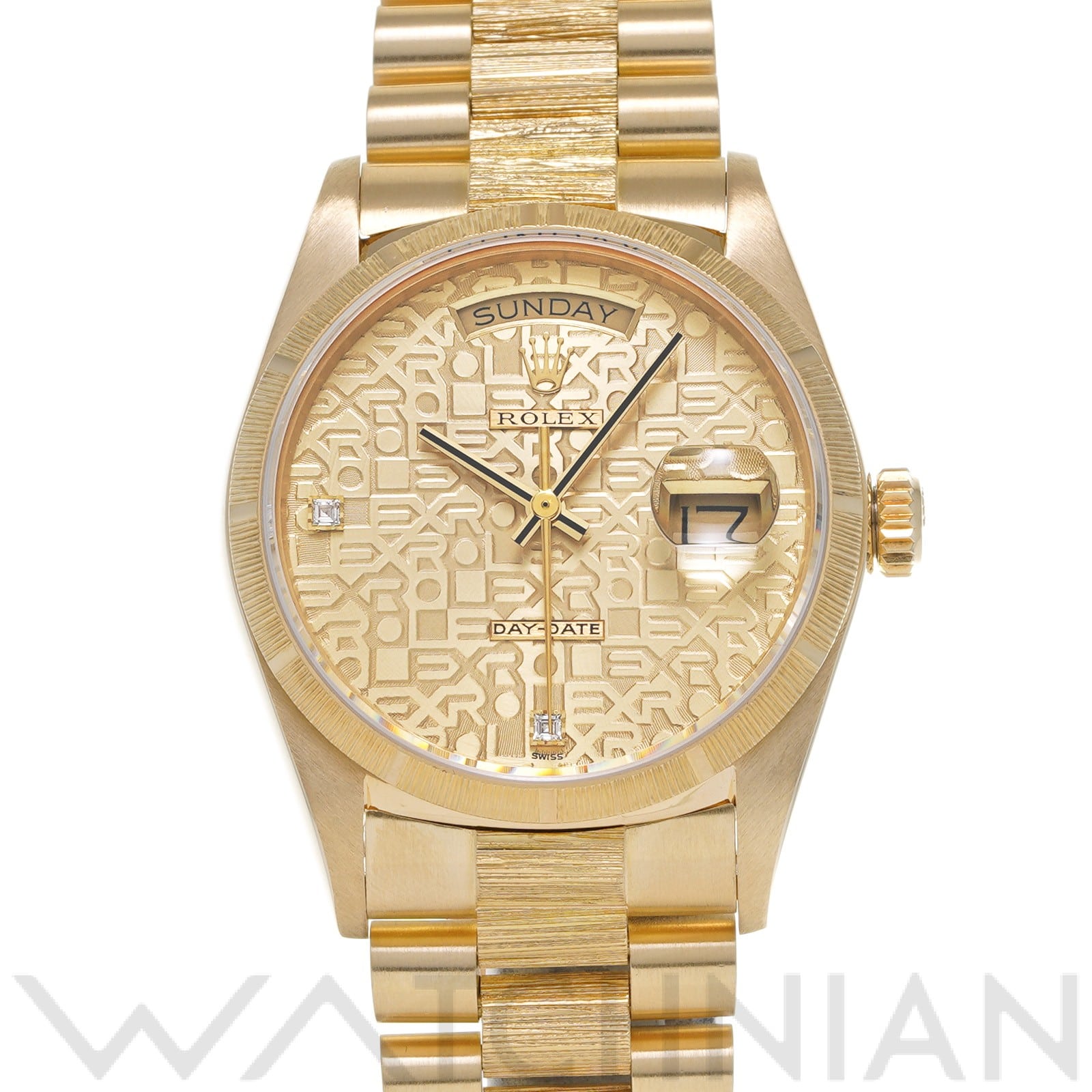 ロレックス デイデイト 36 バーク 18078 シャンパンコンピュータ メンズ 時計 【中古】【wristwatch】