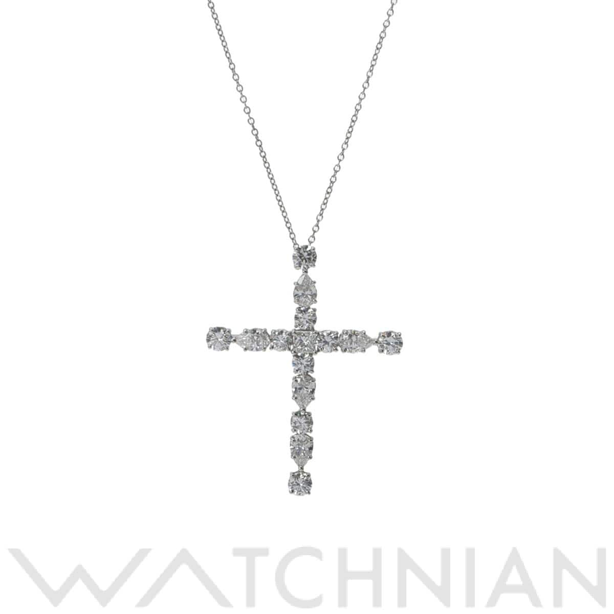 ハリー ウィンストン マドンナ クロス ラージネックレス シルバー Pt950プラチナ レディース ジュエリー 【中古】【jewelry】