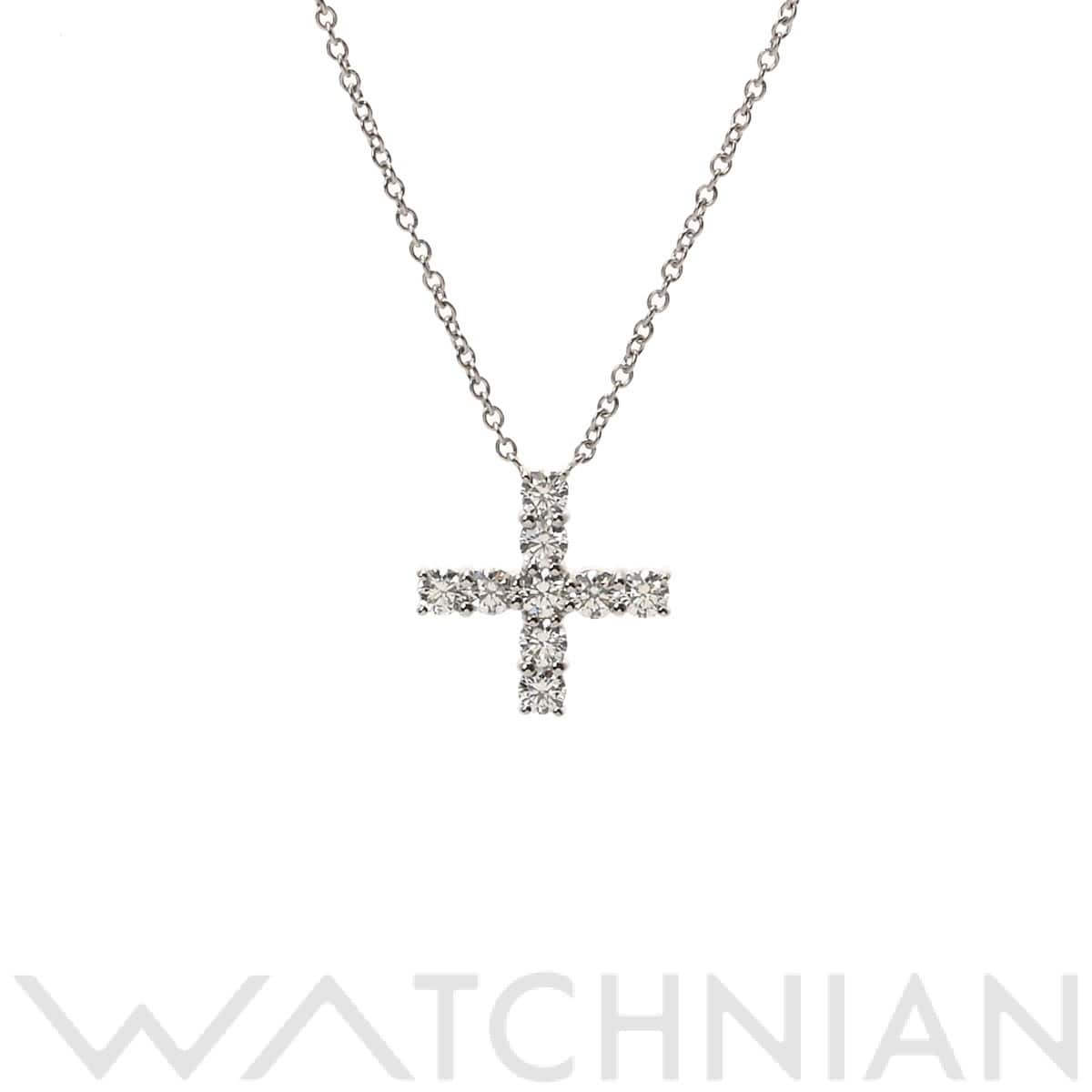 ハリー ウィンストン ラウンドミニクロスネックレス シルバー Pt950プラチナ レディース ジュエリー 【中古】【jewelry】