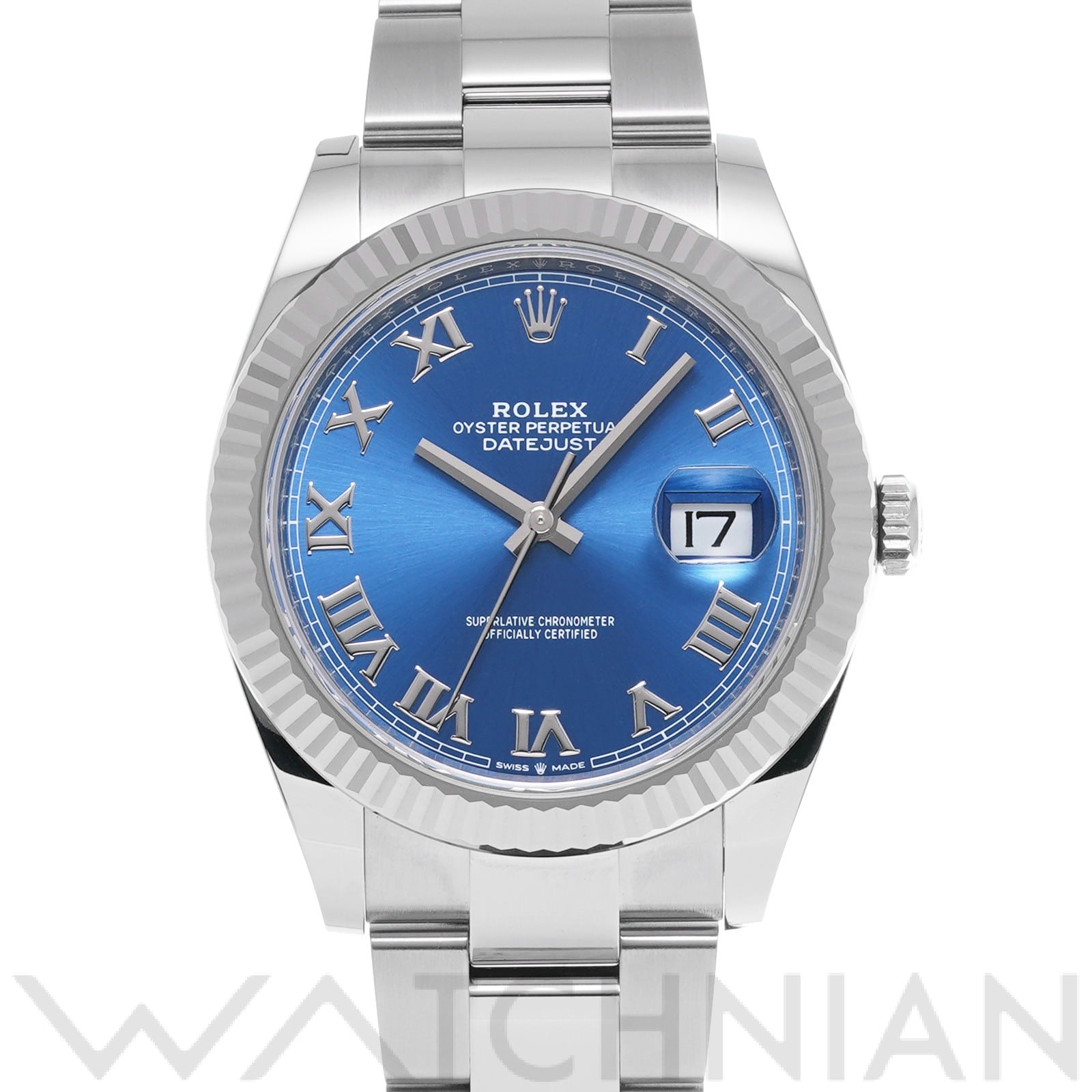 ロレックス デイトジャスト 41 126334 アズーロブルー メンズ 時計 【中古】【wristwatch】