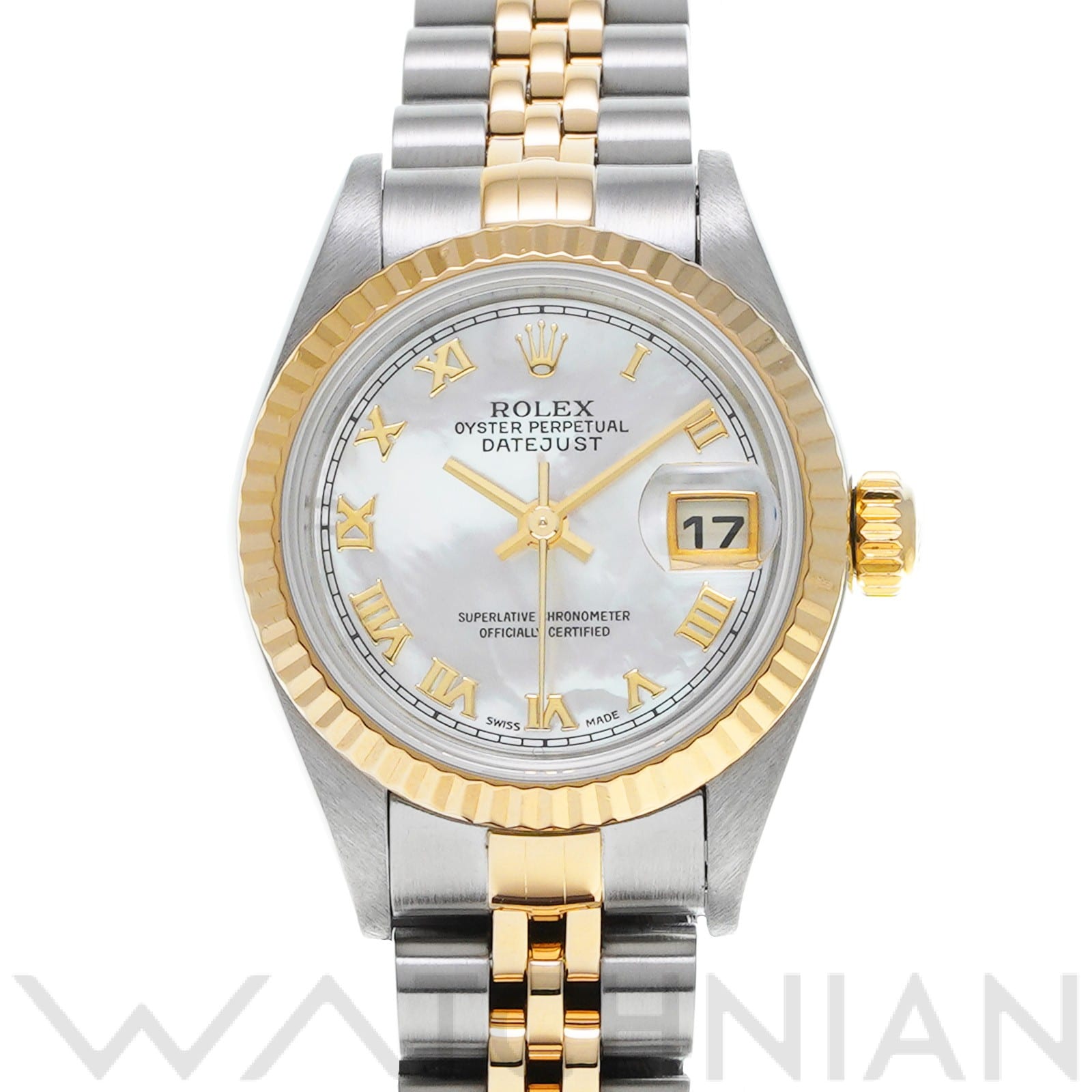 ロレックス デイトジャスト 79173NR ホワイトシェル レディース 時計 【中古】【wristwatch】