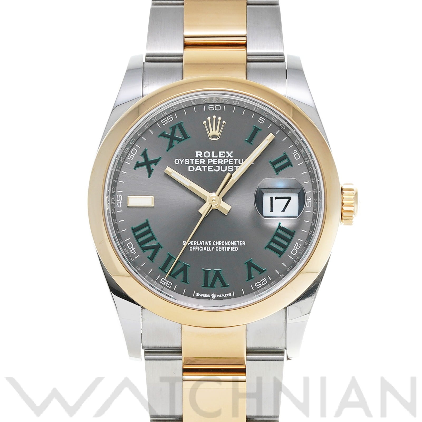 ロレックス デイトジャスト 36 126203 スレート メンズ 時計 【中古】【wristwatch】