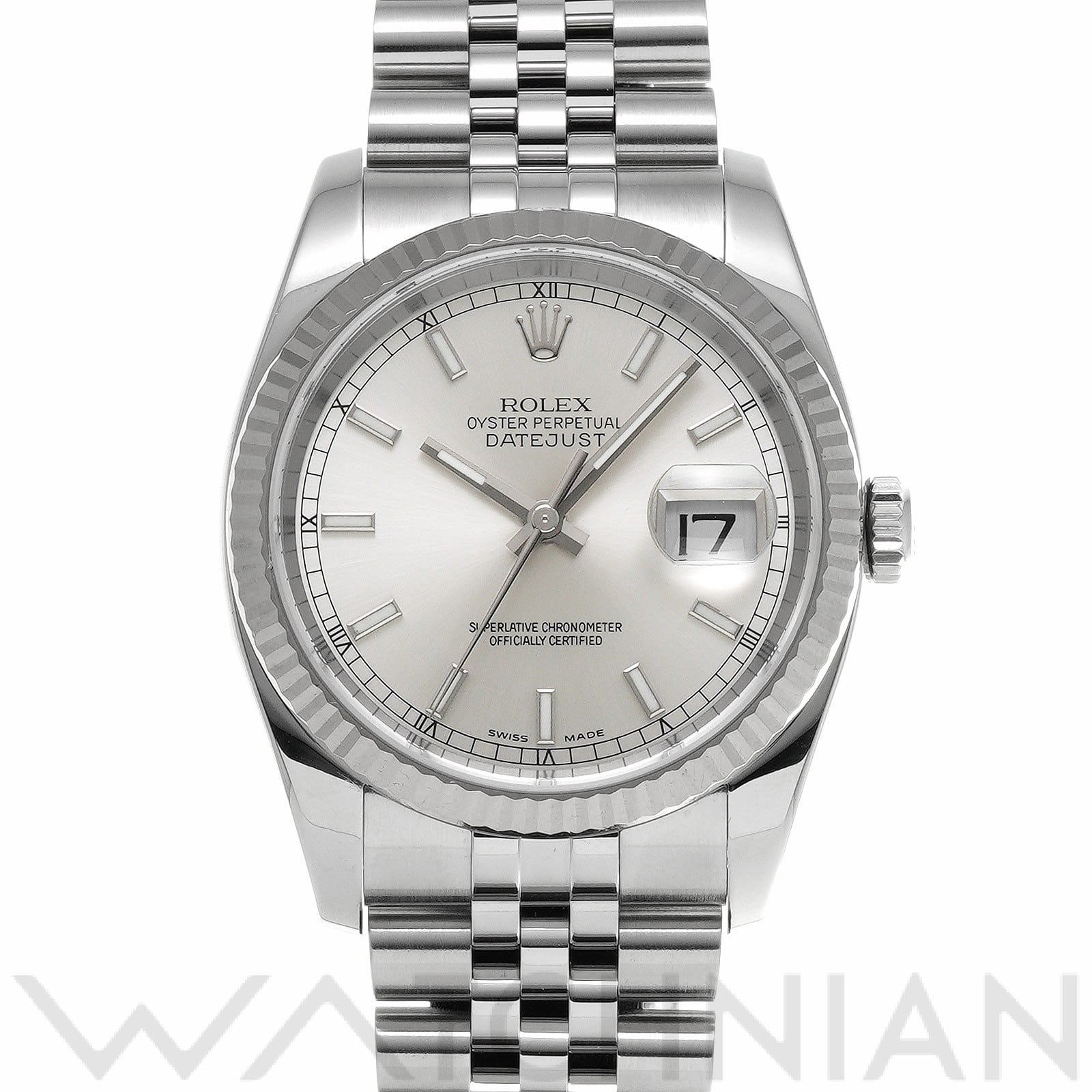 ロレックス デイトジャスト 36 116234 シルバー メンズ 時計 【中古】【wristwatch】