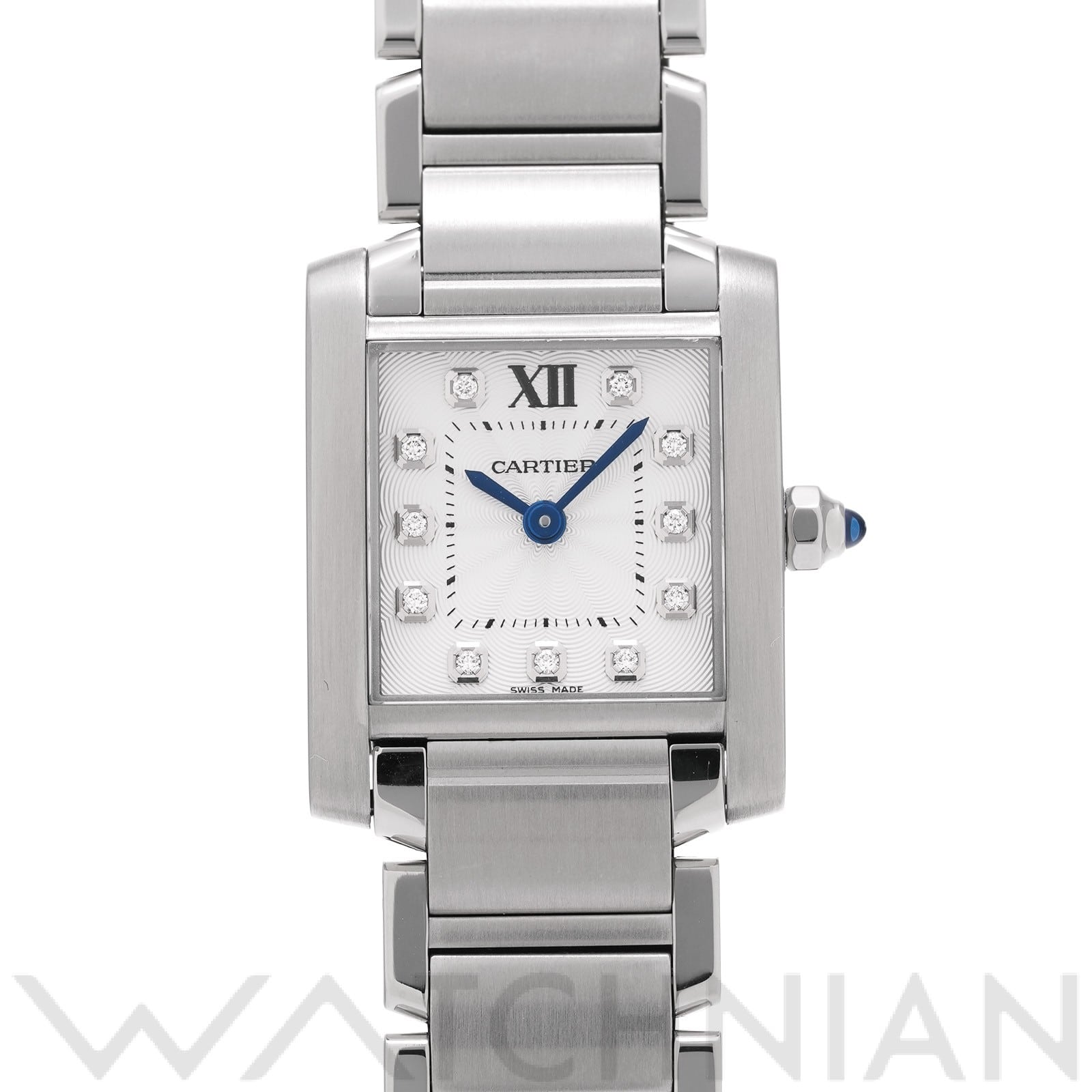 カルティエ / CARTIER タンク フランセーズ SM WE110006 シルバー/ダイヤモンド レディース 時計 【中古】【wristwatch】