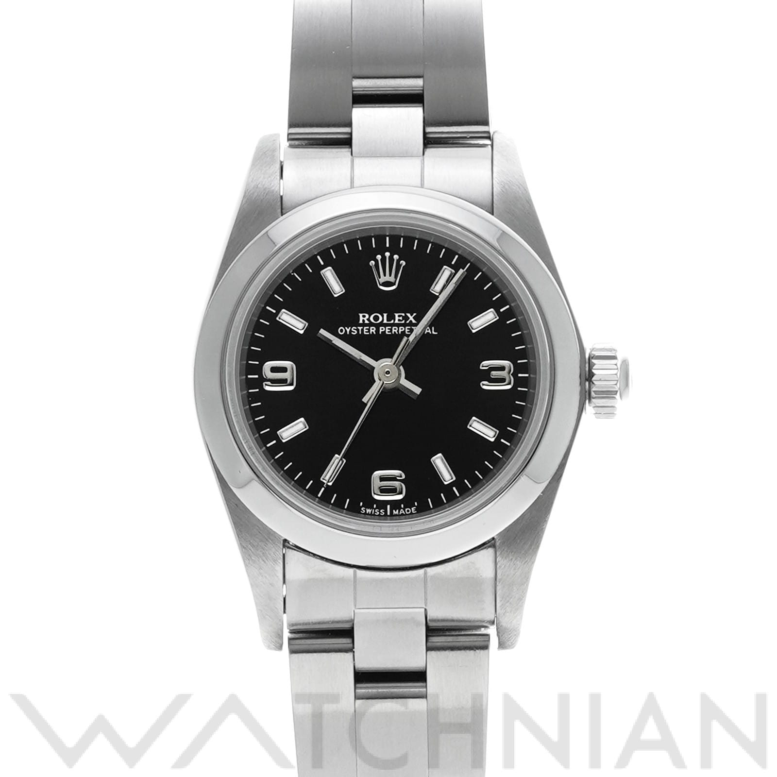 オイスターパーペチュアル 76080 F番(2004年頃製造) ブラック ロレックス ROLEX レディース 【中古】