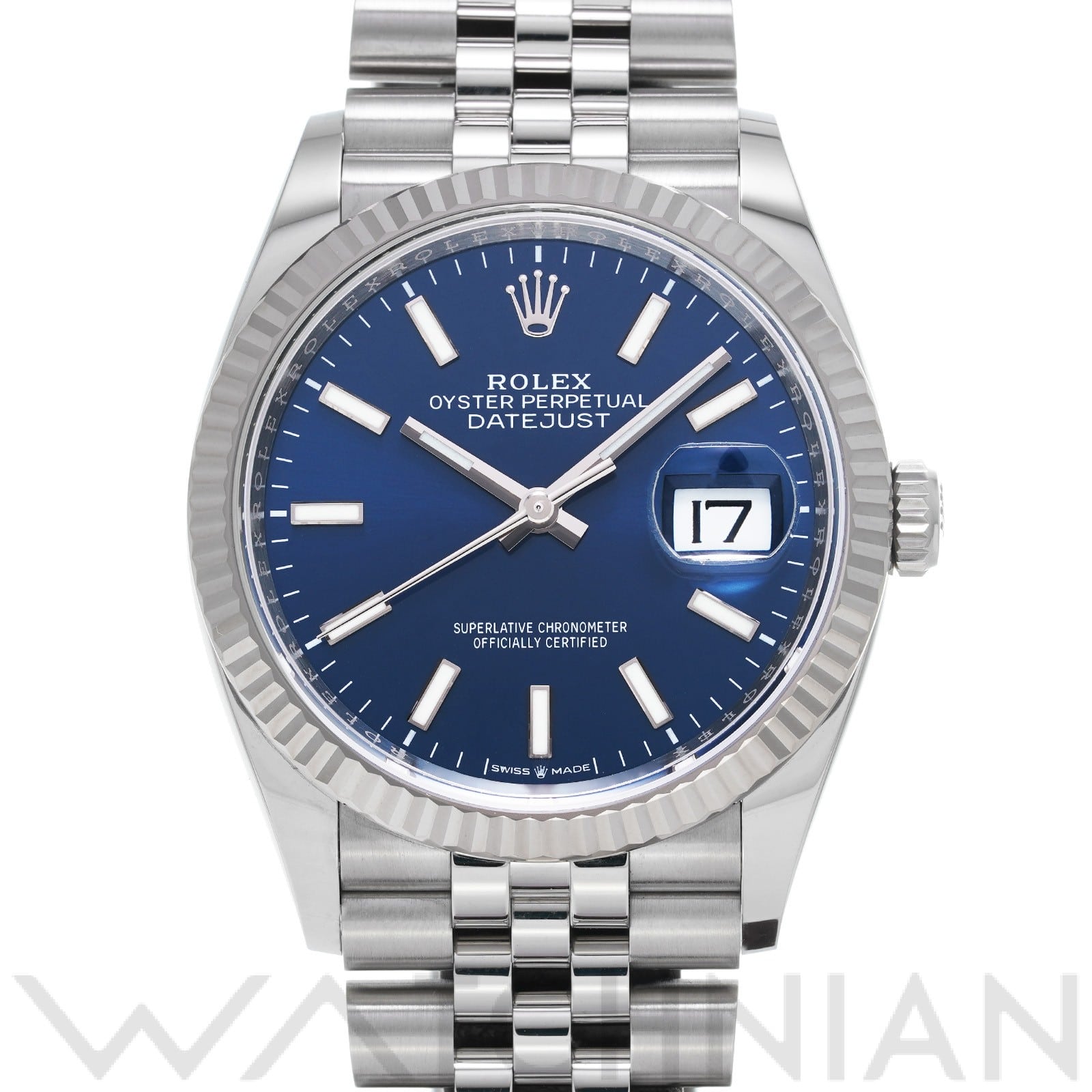 ロレックス デイトジャスト 36 126234 ブライトブルー メンズ 時計 【中古】【wristwatch】