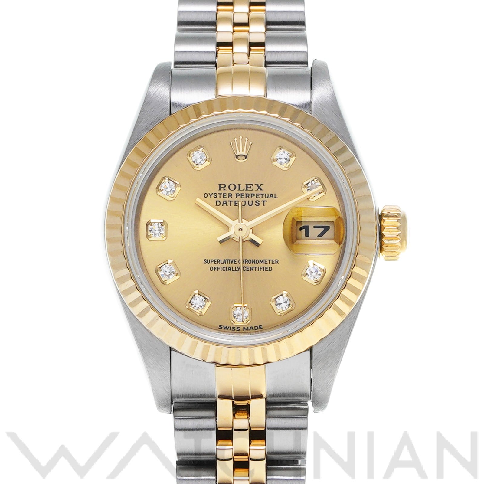 ロレックス デイトジャスト 79173G シャンパン/ダイヤモンド レディース 時計 【中古】【wristwatch】