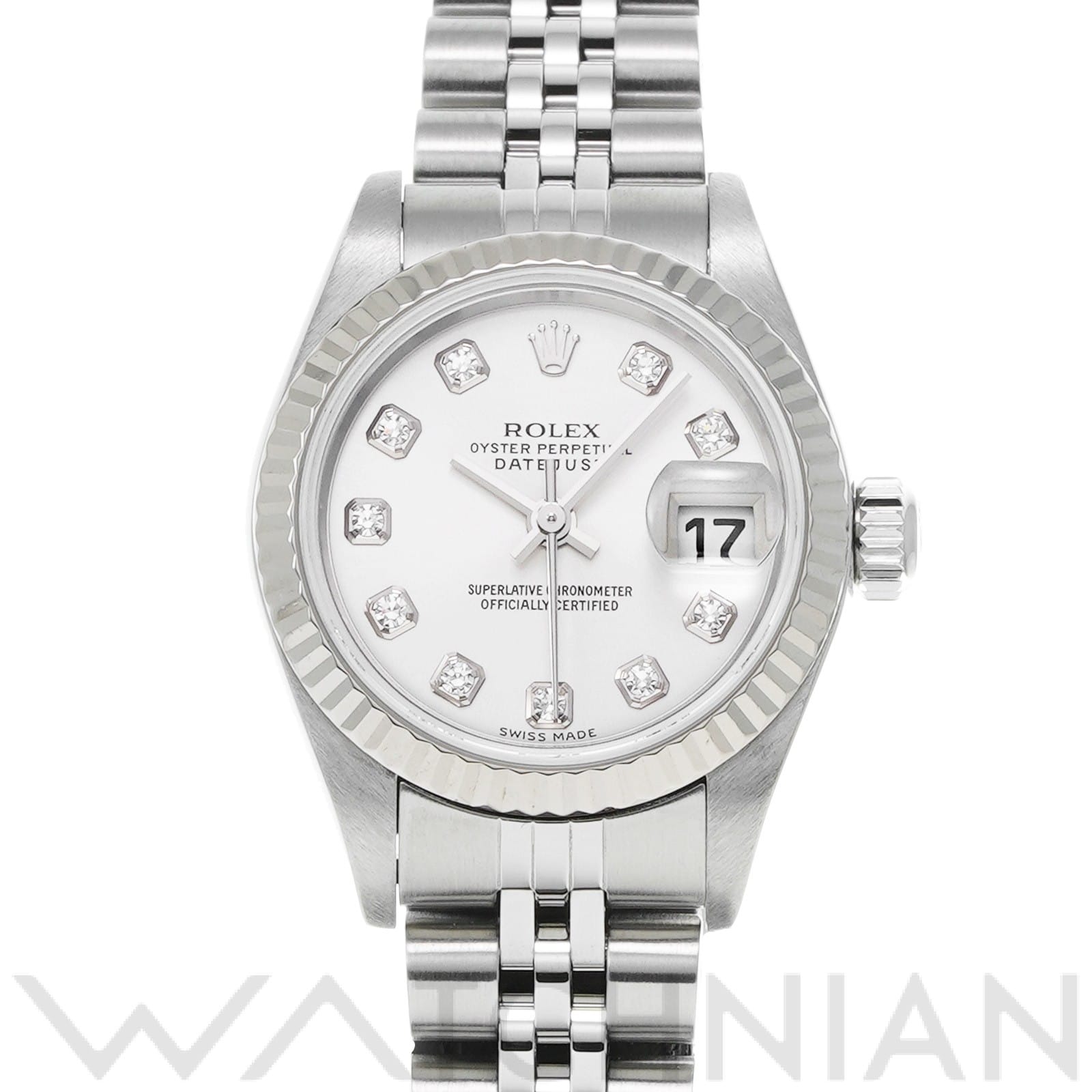 ロレックス デイトジャスト 79174G シルバー/ダイヤモンド レディース 時計 【中古】【wristwatch】