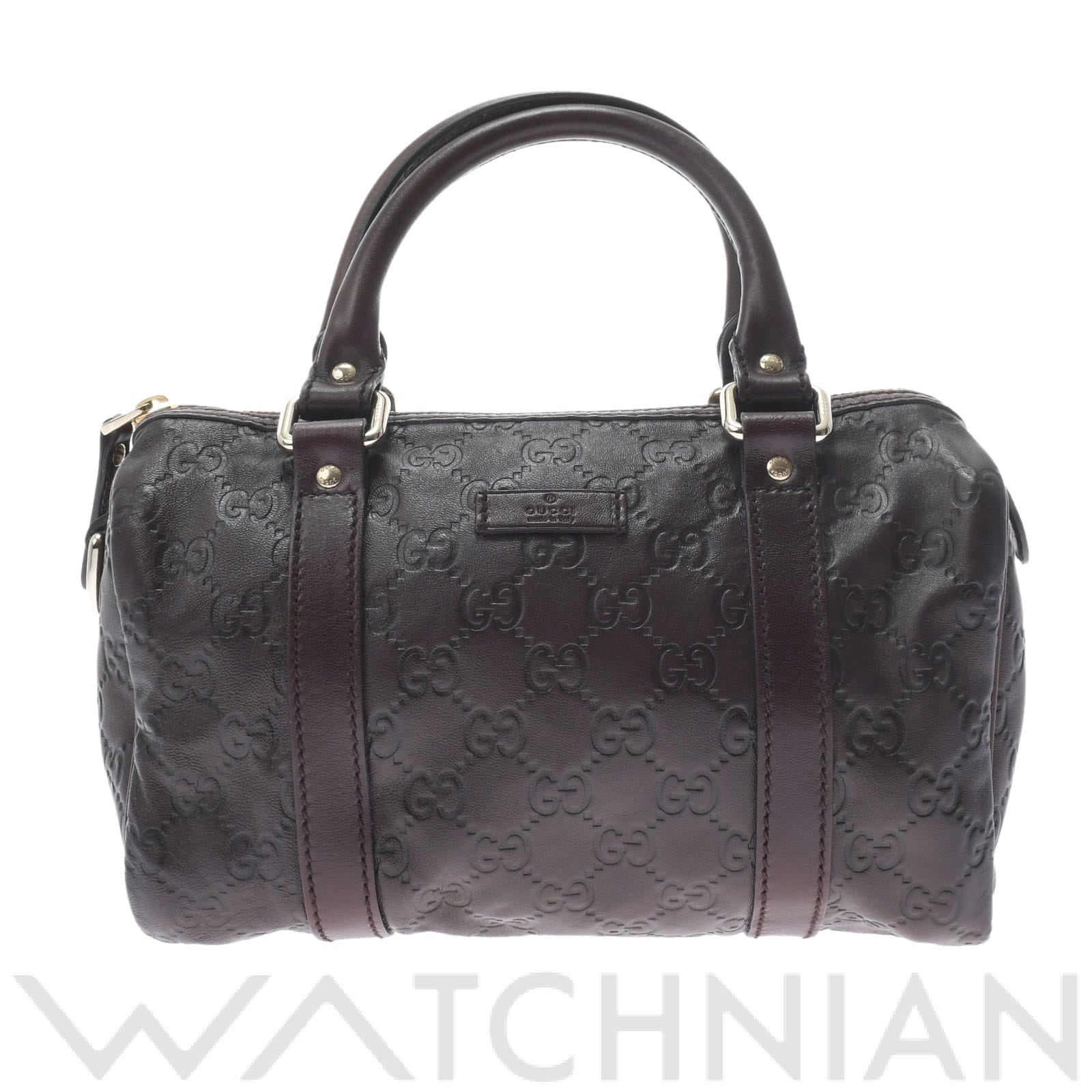 グッチシマ ミニボストンバッグ ブラウン 193604 レザー GUCCI グッチ レディース 【中古】:  ブランドバッグ｜WATCHNIAN(ウォッチニアン)公式通販/旧一風騎士