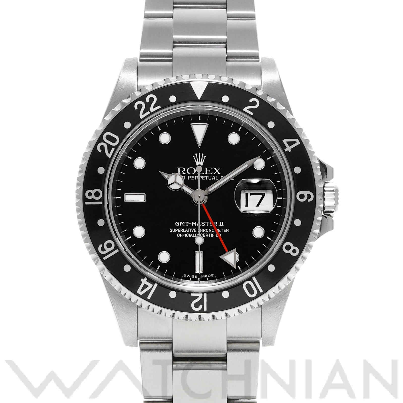 ロレックス GMTマスターII 16710 ブラック メンズ 時計 【中古】【wristwatch】