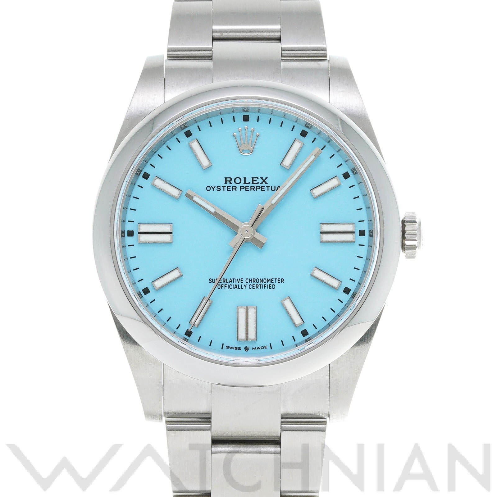 ロレックス オイスターパーペチュアル 41 124300 ターコイズブルー メンズ 時計 【中古】【wristwatch】