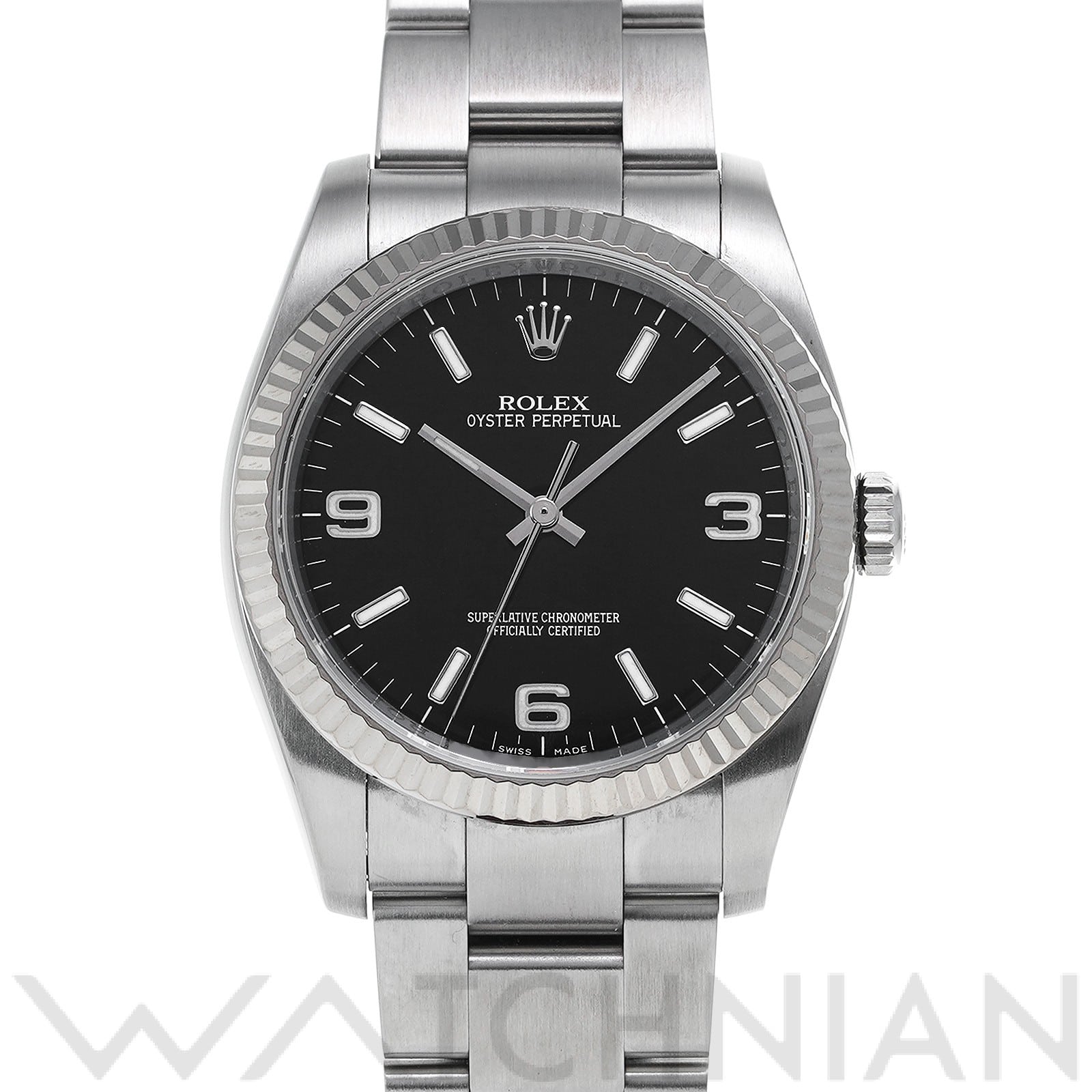 ロレックス オイスターパーペチュアル 36 116034 ブラック メンズ 時計 【中古】【wristwatch】