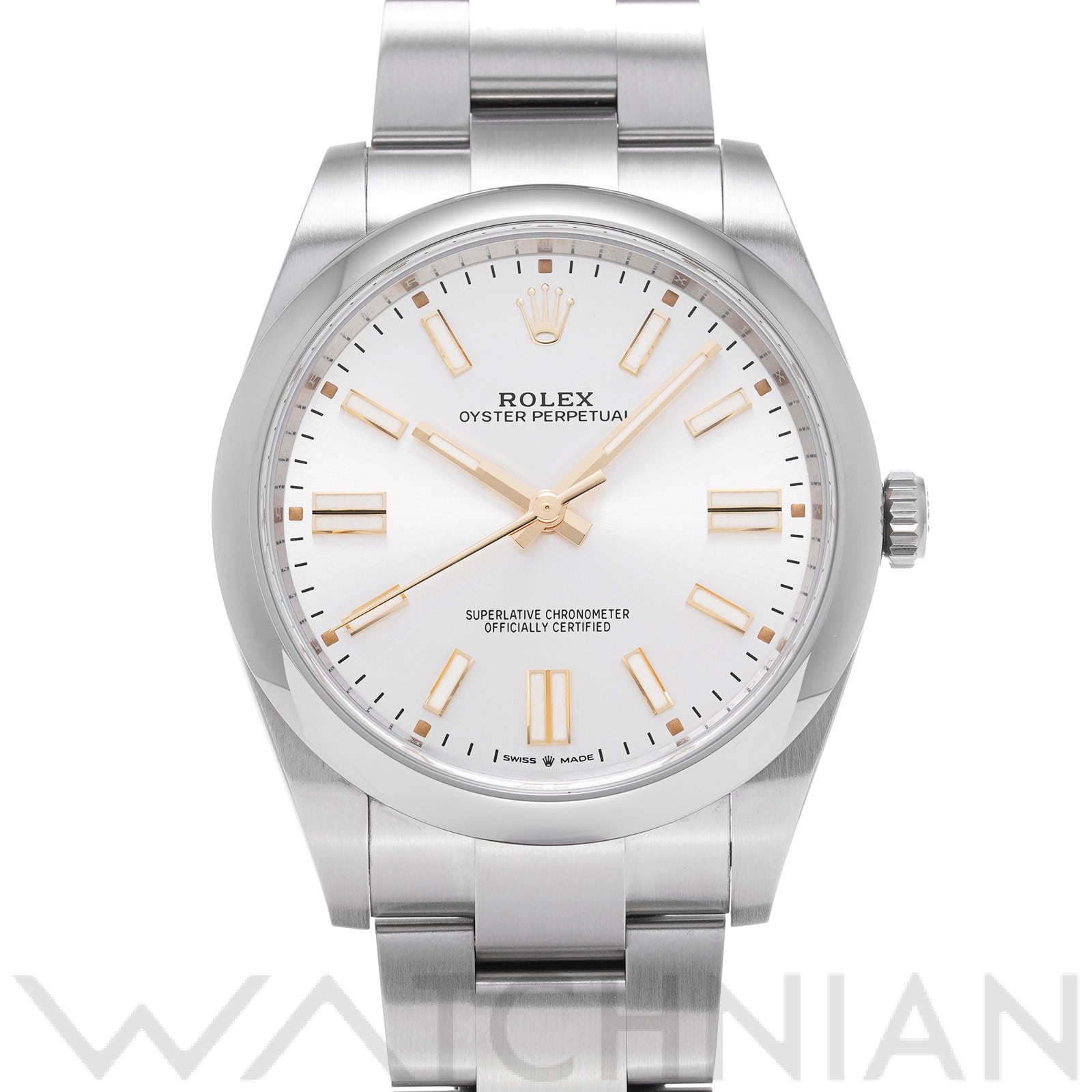 ロレックス オイスターパーペチュアル 41 124300 シルバー メンズ 時計 【中古】【wristwatch】