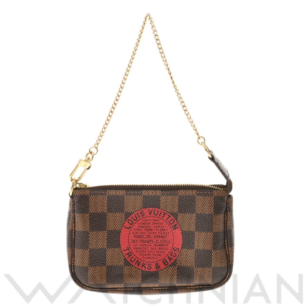 ダミエ ミニポシェットアクセソワール T&B ブラウン N58011 ダミエキャンバス LOUIS VUITTON ルイ ヴィトン レディース 【中古】
