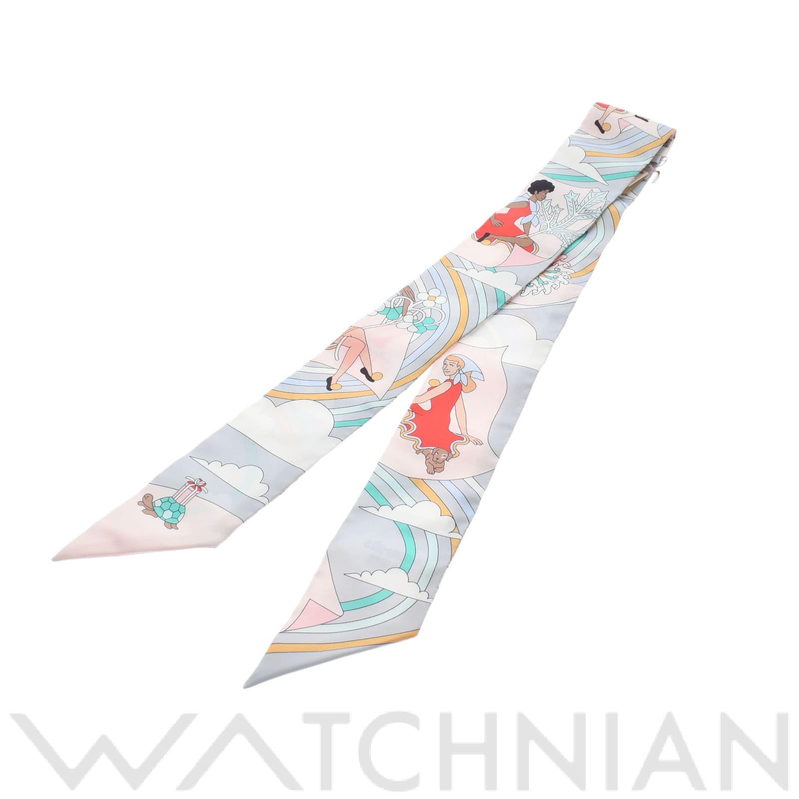 エルメス / HERMES ツイリー CARRES VOLANTS ライトピンク シルク100％ レディース 【新品】【other】