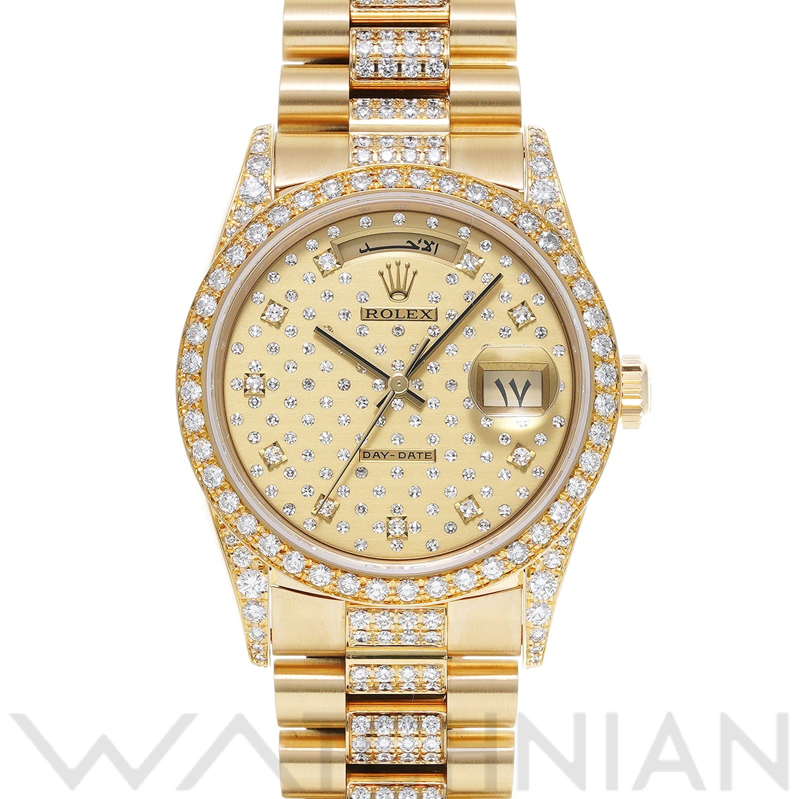 ロレックス デイデイト 18388 シャンパン/ダイヤモンド メンズ 時計 【中古】【wristwatch】