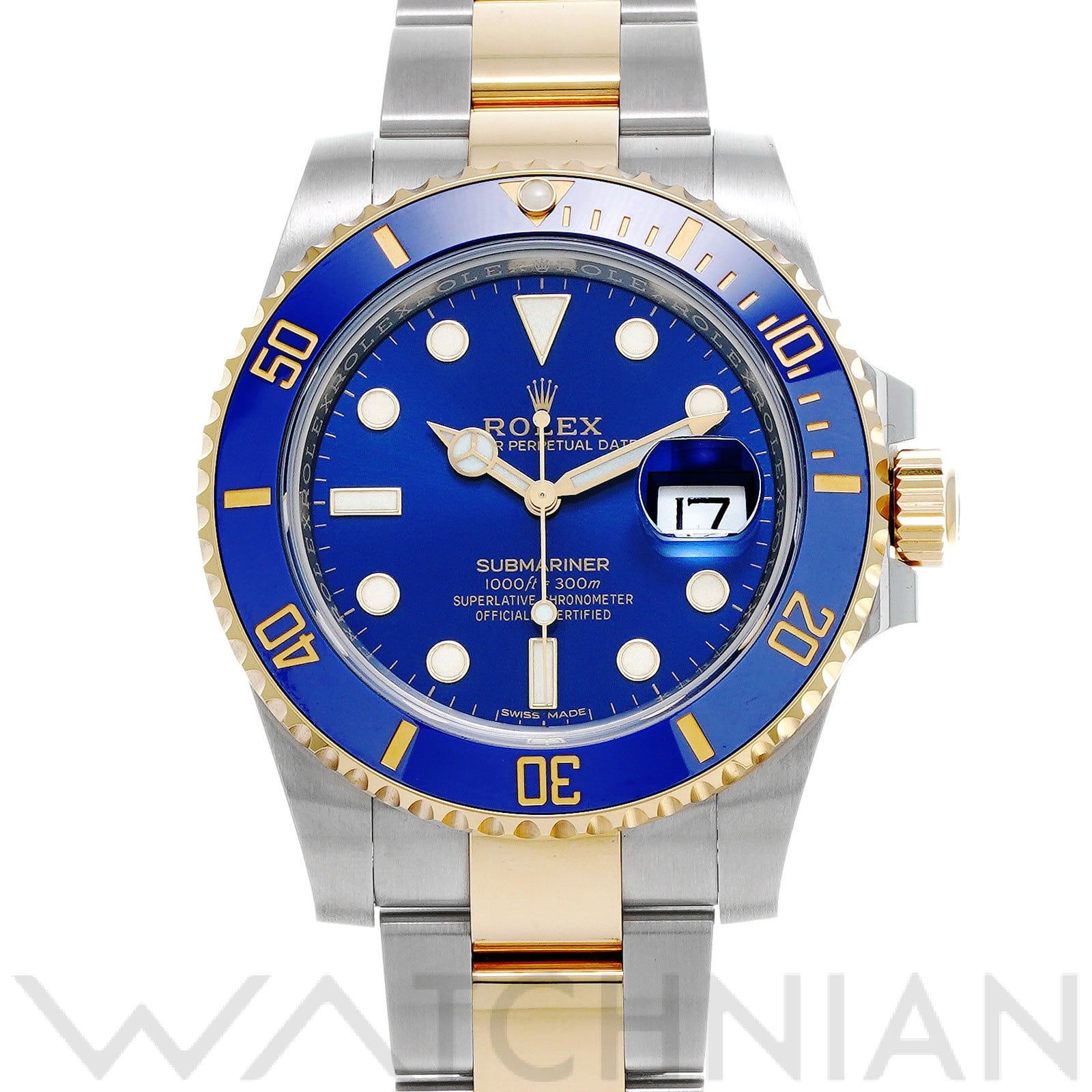 サブマリーナ デイト 116613LB ランダムシリアル ブルー ロレックス ROLEX メンズ 【中古】