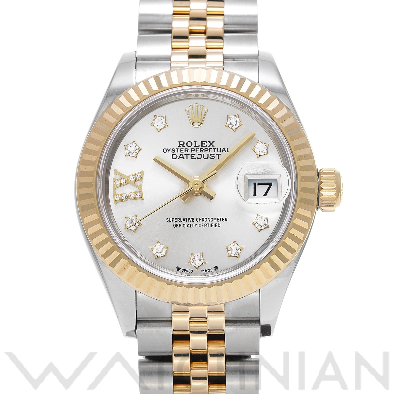 ロレックス レディ デイトジャスト 28 279173G シルバー/ダイヤモンド レディース 時計 【中古】【wristwatch】