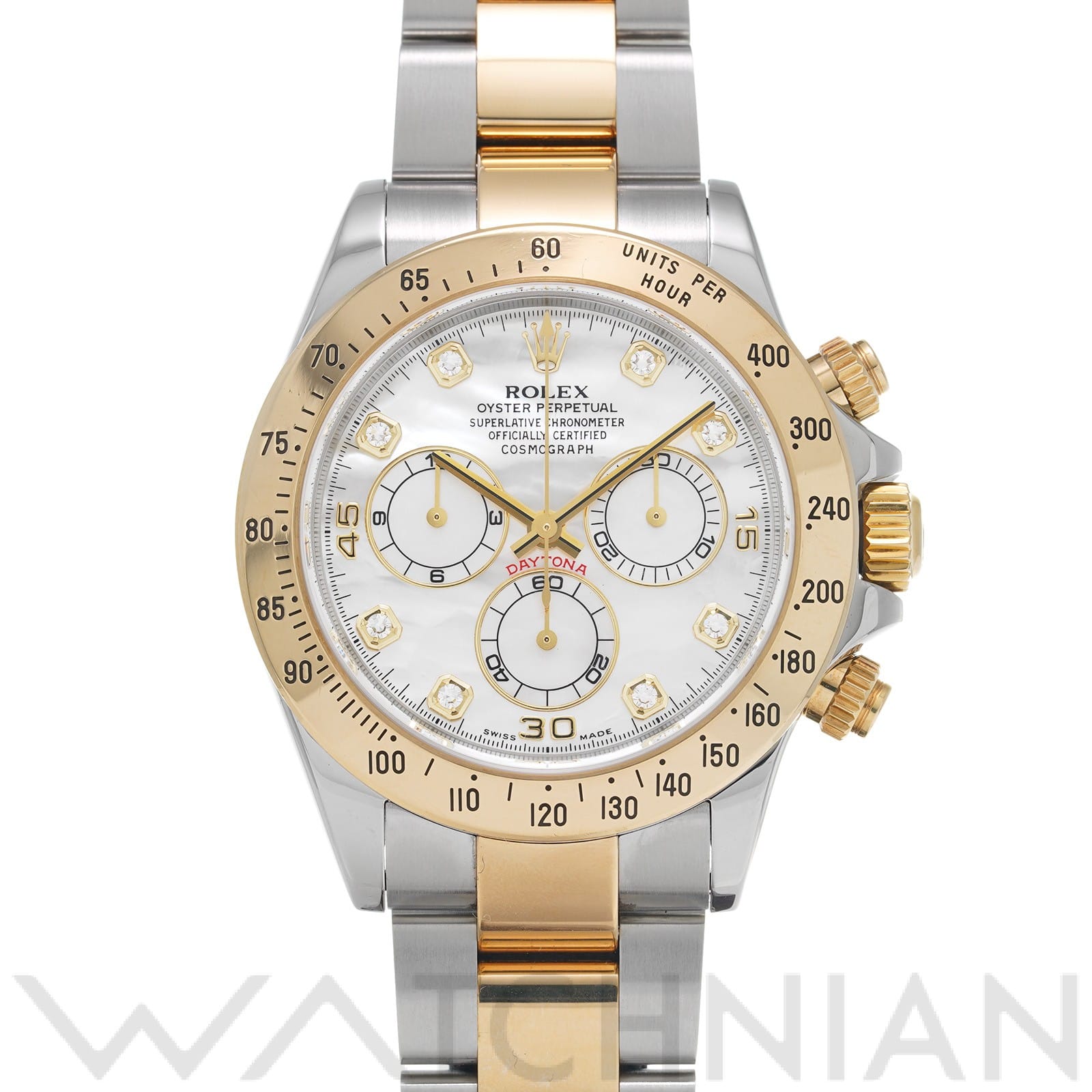ロレックス コスモグラフ デイトナ 116523NG ホワイトシェル/ダイヤモンド メンズ 時計 【中古】【wristwatch】