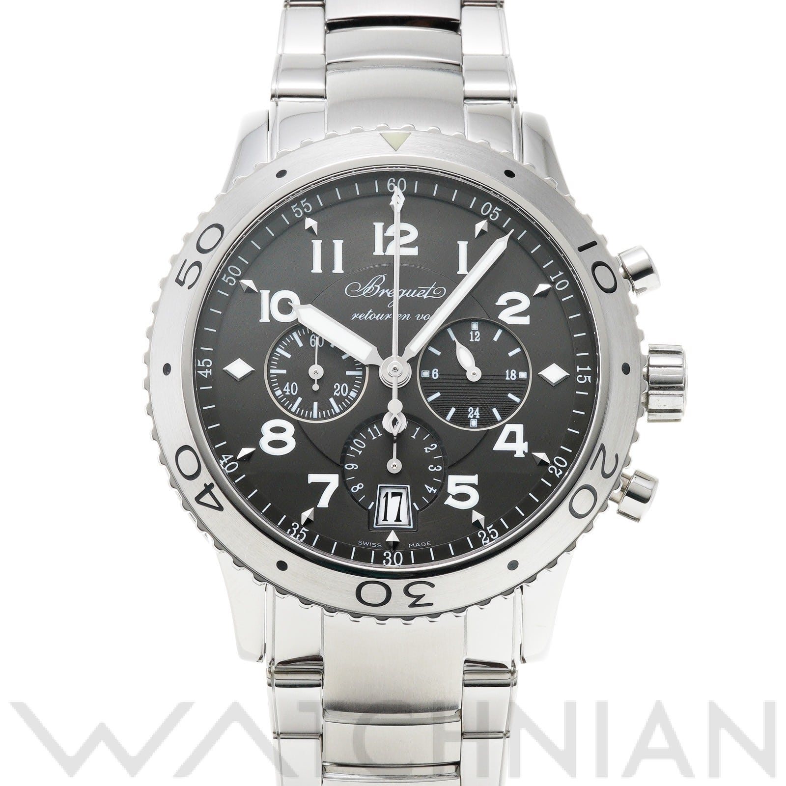 ブレゲ / Breguet トランスアトランティック タイプXXI 3810ST/92/SZ9 グレー メンズ 時計 【中古】【wristwatch】