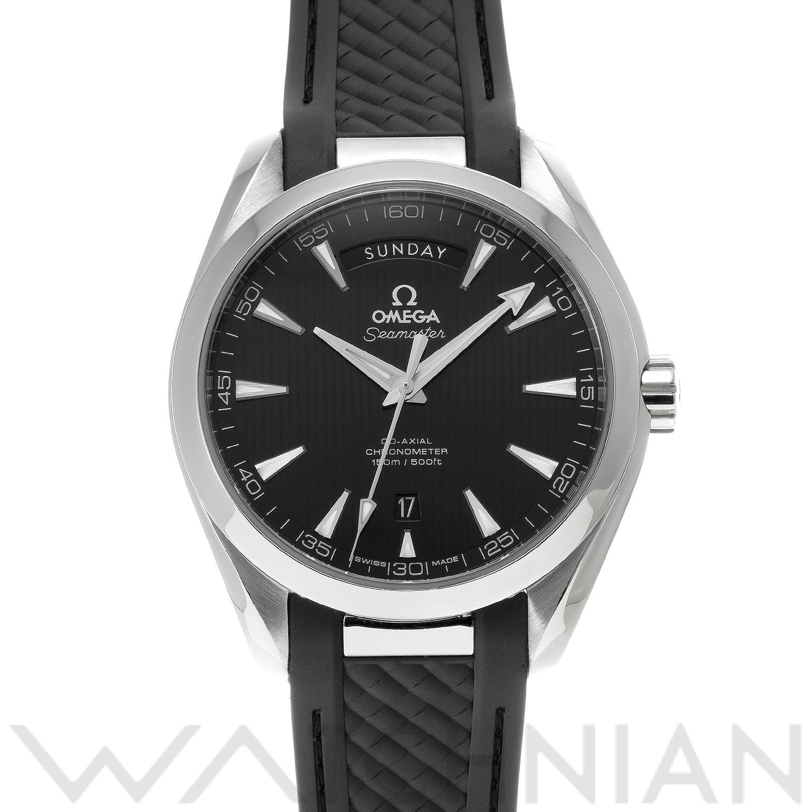 シーマスター アクアテラ コーアクシャル デイデイト 231.13.42.22.01.001 ブラック オメガ OMEGA メンズ 【中古】