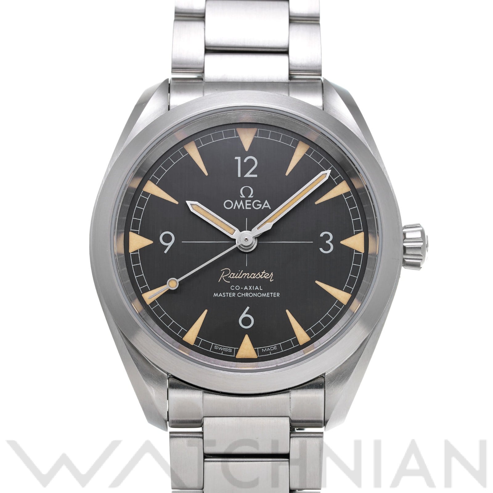 オメガ / OMEGA シーマスター レイルマスター コーアクシャル マスタークロノメーター 220.10.40.20.01.001 ブラック メンズ 時計 【中古】【wristwatch】