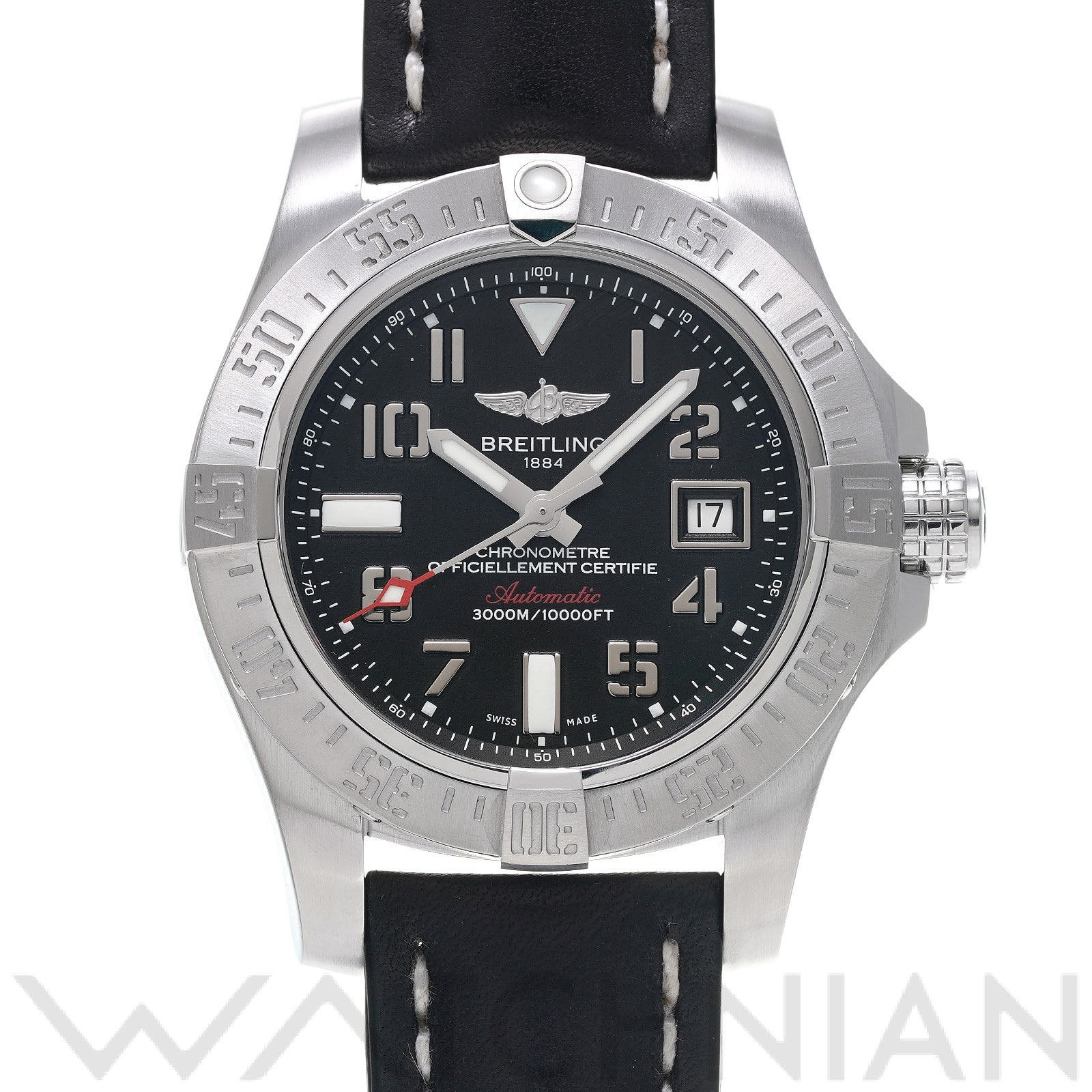 アベンジャーII シーウルフ A1733110/BC31 ブラック ブライトリング BREITLING メンズ 【中古】