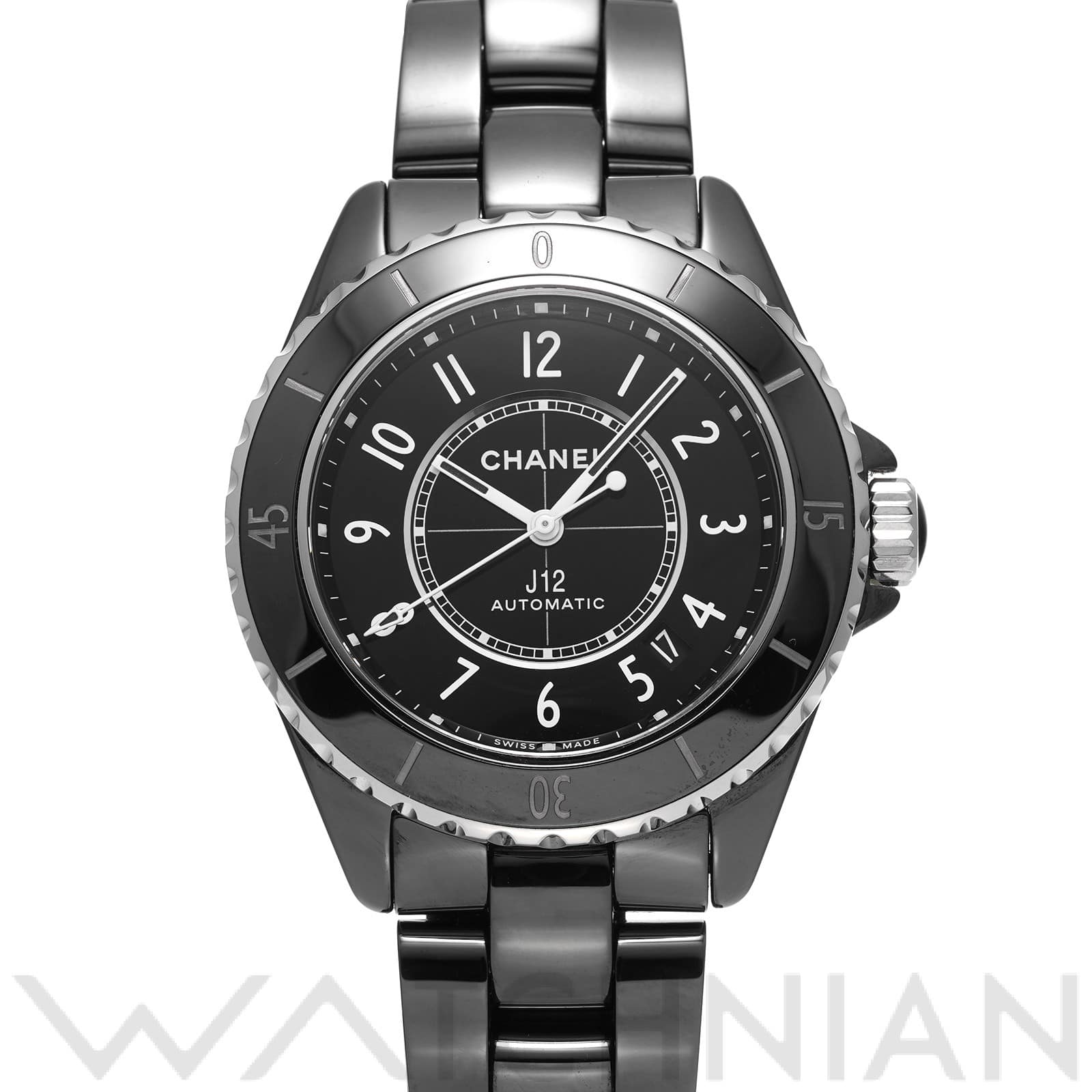 シャネル / CHANEL J12 キャリバー12.1 38MM H5697 ブラックラッカー メンズ 時計 【中古】【wristwatch】