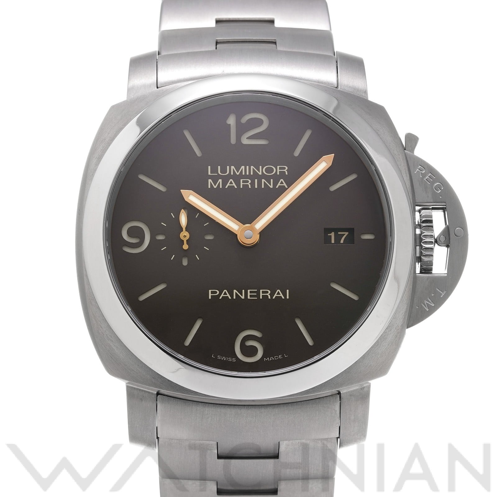パネライ / PANERAI ルミノールマリーナ 1950 3デイズ チタニオ PAM00352 ブラック メンズ 時計 【中古】【wristwatch】