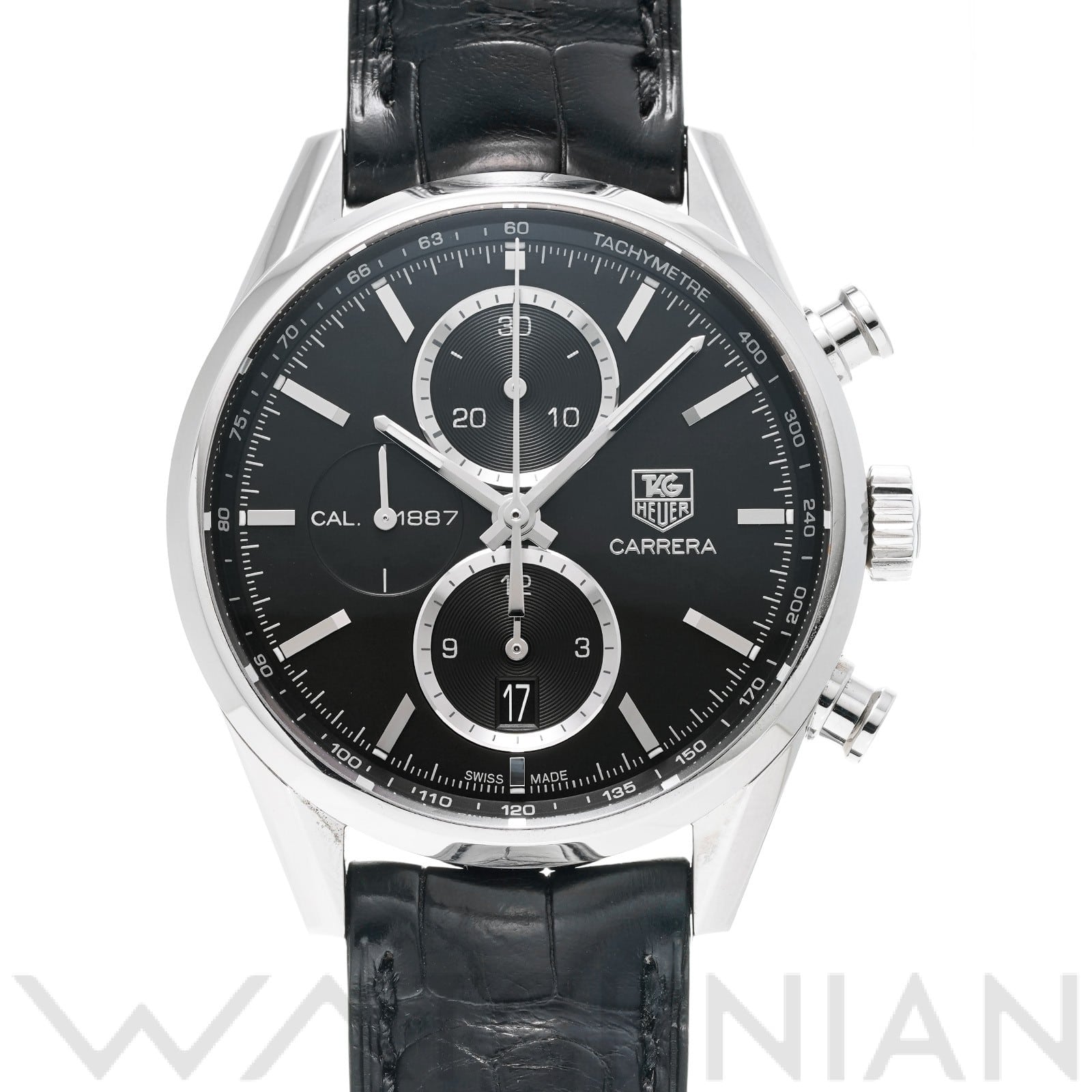 カレラ キャリバー1887 クロノグラフ CAR2110.FC6266 ブラック タグホイヤー TAG HEUER メンズ 【中古】