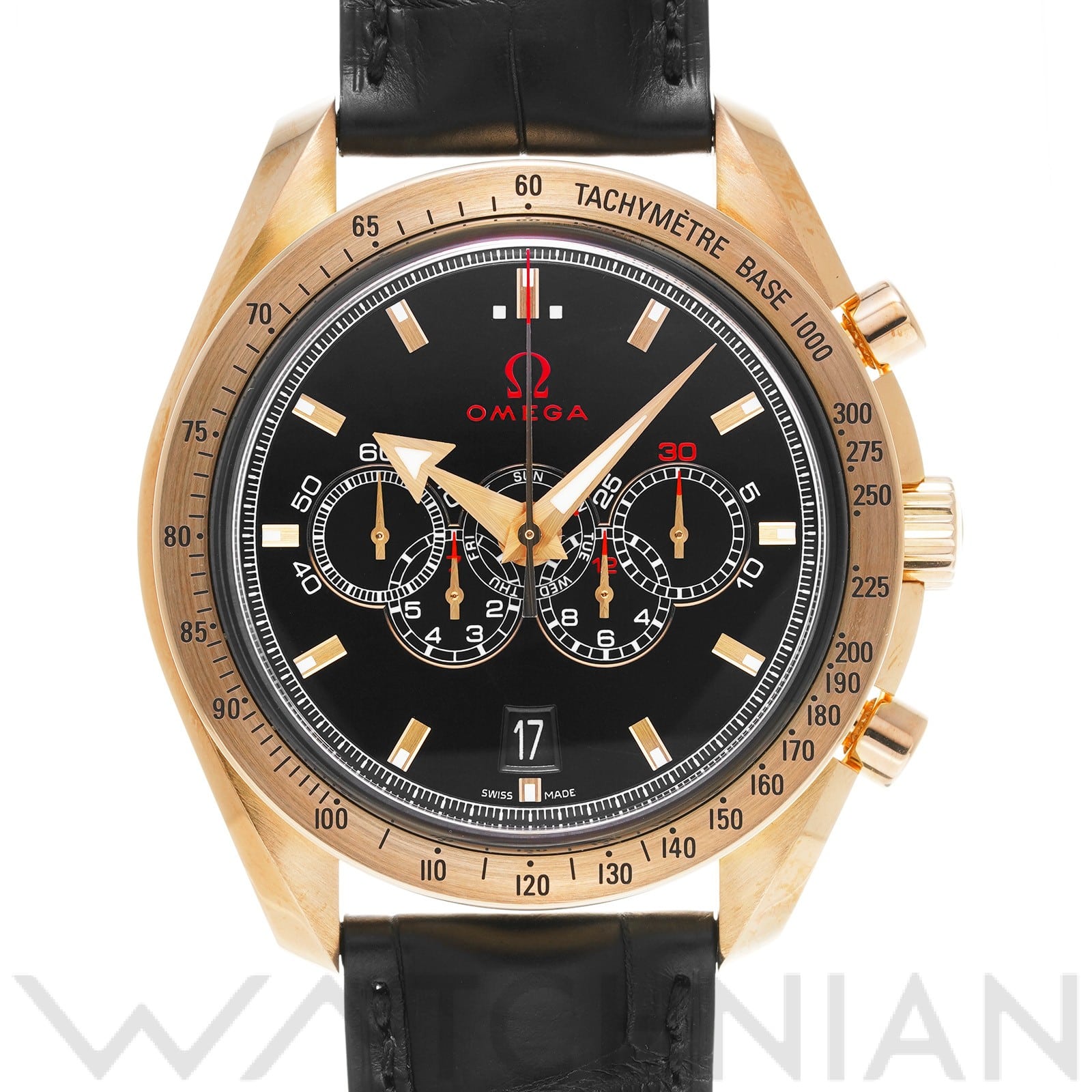 スピードマスター ブロードアロー コーアクシャル オリンピックコレクション 321.53.44.52.01.001 ブラック オメガ OMEGA メンズ 【中古】