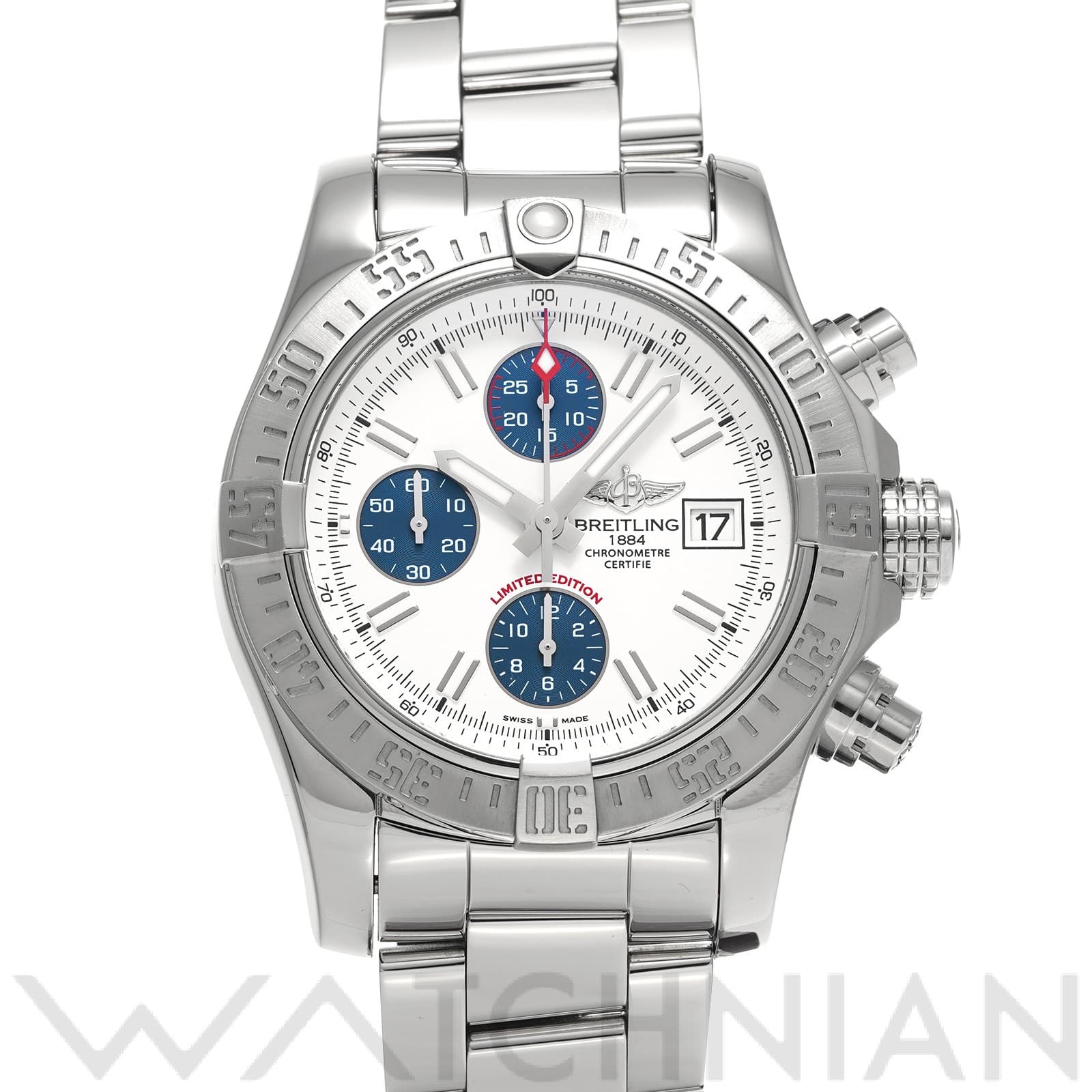 ブライトリング / BREITLING アベンジャーII A133813K/A760 ホワイト/ブルー メンズ 時計 【中古】【wristwatch】
