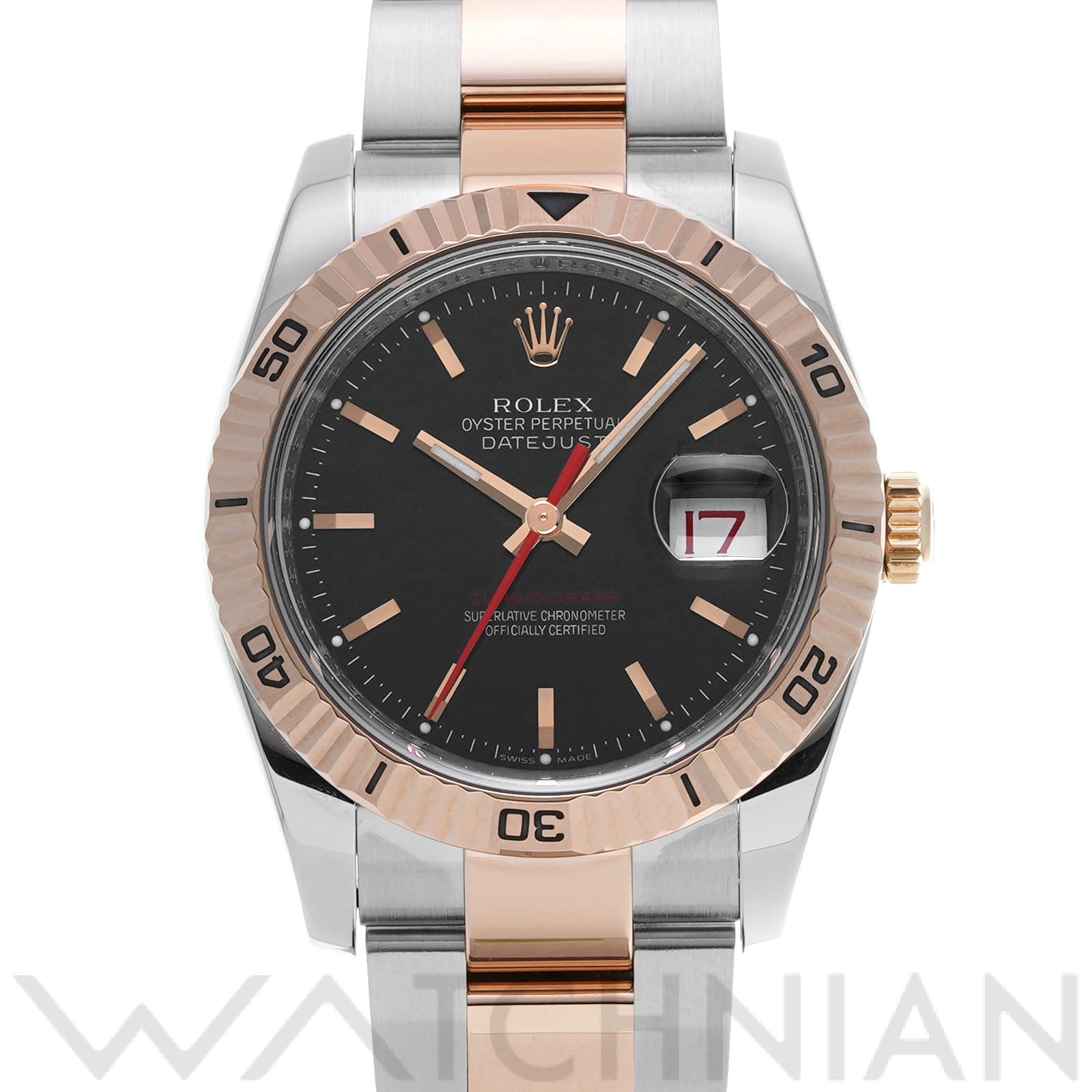 ロレックス デイトジャスト ターノグラフ 116261 ブラック メンズ 時計 【中古】【wristwatch】