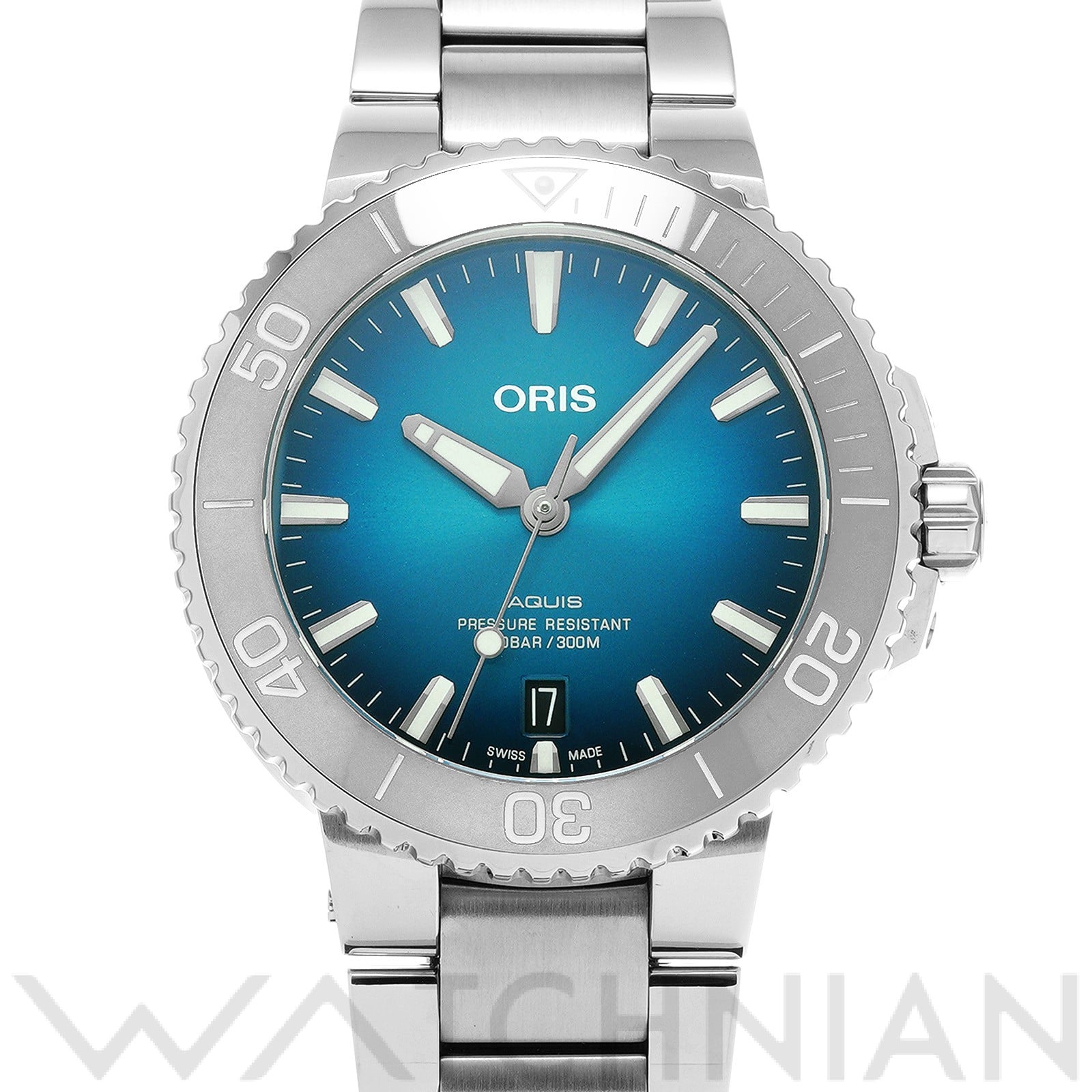 オリス / ORIS アクイス デイト 01 733 7732 4155-07 8 21 05PEB ブルー メンズ 時計 【中古】【wristwatch】