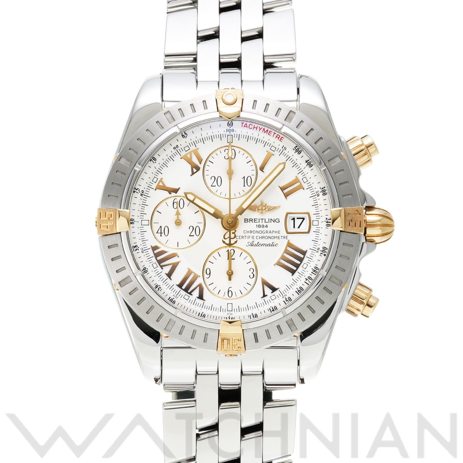 ブライトリング / BREITLING クロノマット エボリューション B156A75PA ホワイト メンズ 時計 【中古】【wristwatch】