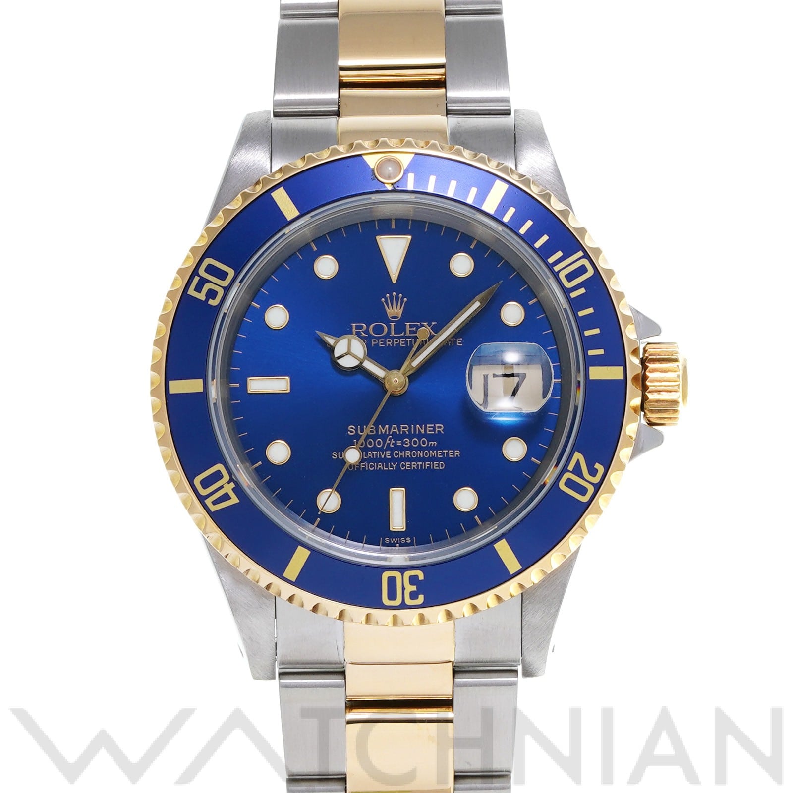 サブマリーナ デイト 16613 A番(1999年頃製造) ブルー ロレックス ROLEX メンズ 【中古】
