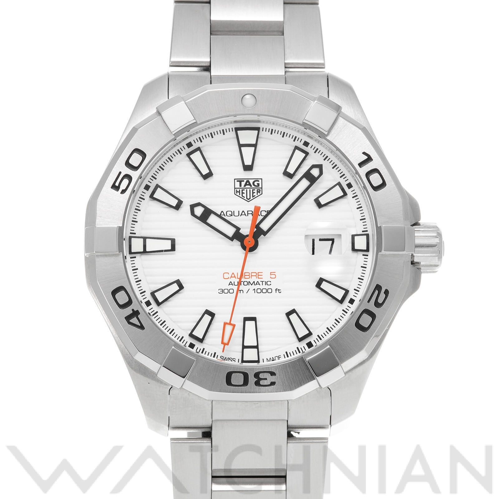 タグ ホイヤー / TAG HEUER アクアレーサー キャリバー5 WAY2013.BA0927 ホワイト メンズ 時計 【中古】【wristwatch】
