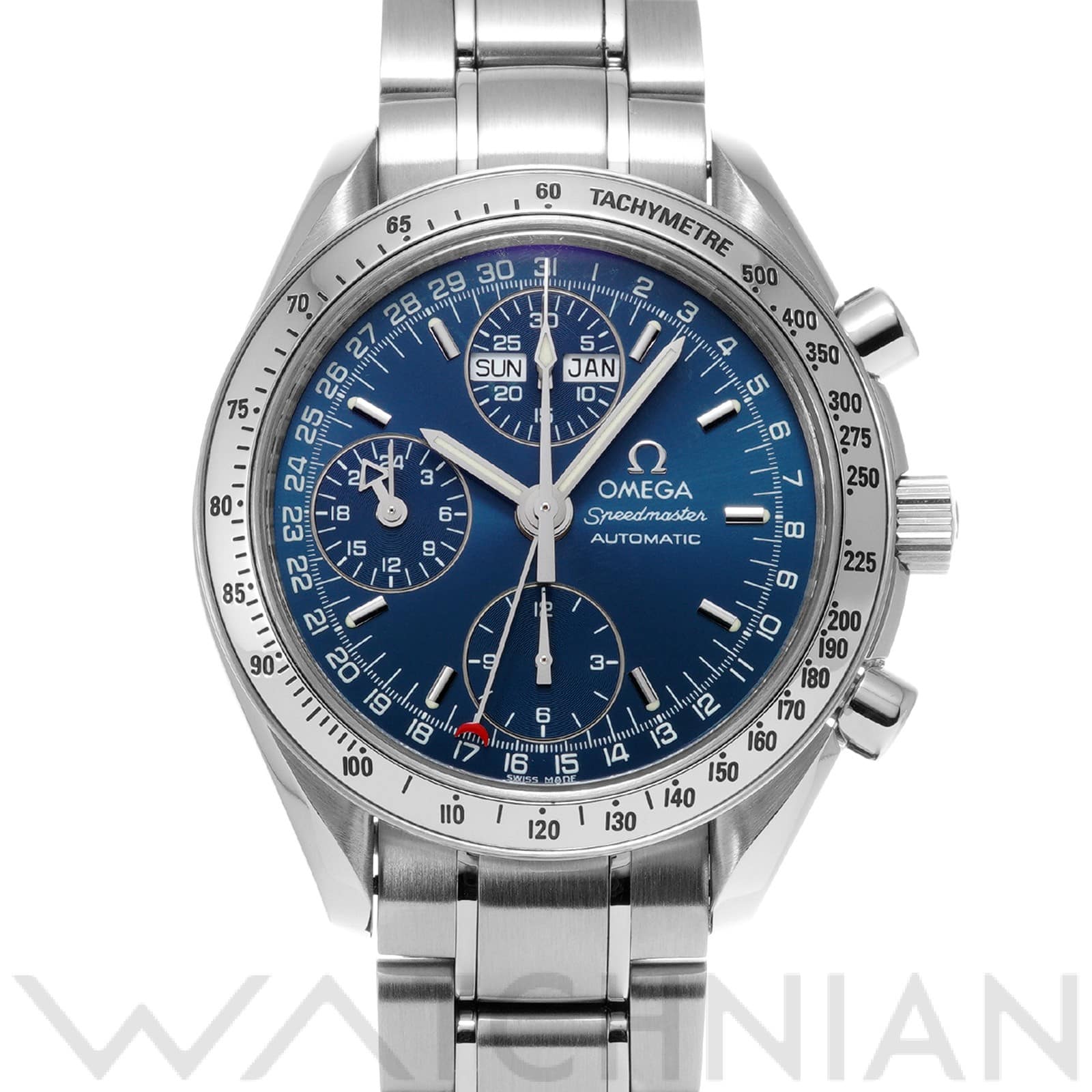 オメガ / OMEGA スピードマスター トリプルカレンダー 3523.80 ブルー メンズ 時計 【中古】【wristwatch】