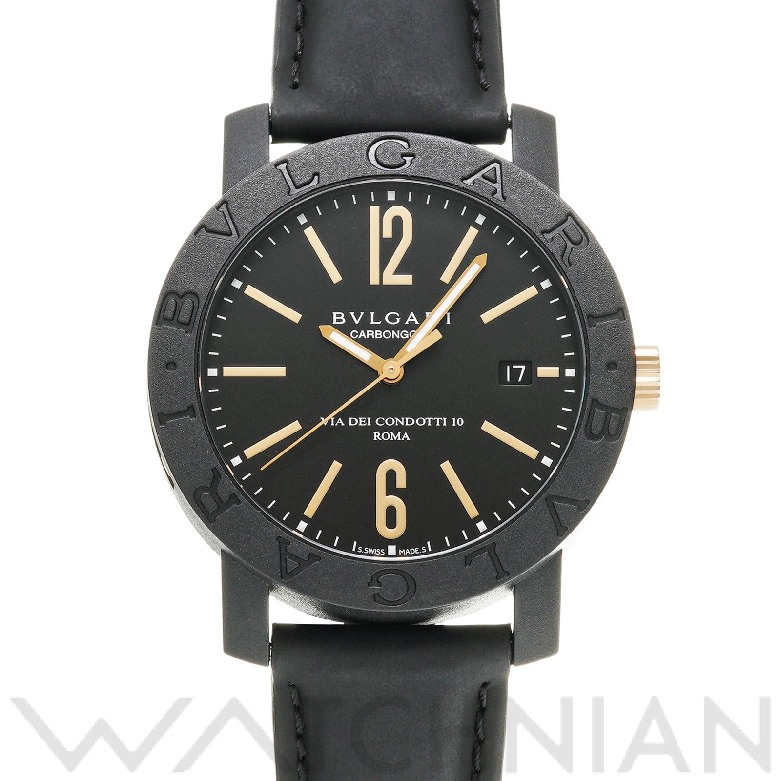 ブルガリ / BVLGARI ブルガリブルガリ カーボンゴールド BBP40BCGLD ブラック メンズ 時計 【中古】【wristwatch】