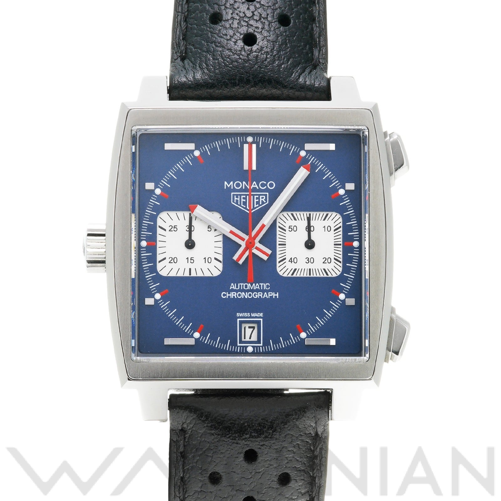 モナコ キャリバー11 クロノグラフ スティーブ・マックイーン CAW211P.FC6356 ブルー/シルバー タグホイヤー TAG HEUER メンズ 【中古】