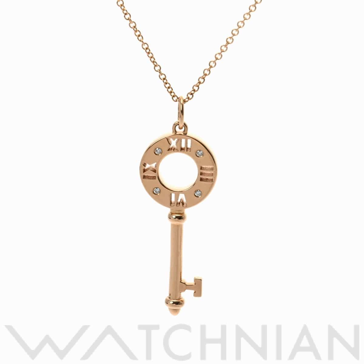 ティファニー アトラスキー ネックレス 4PD  ゴールド K18ピンクゴールド PG レディース ジュエリー 【中古】【jewelry】
