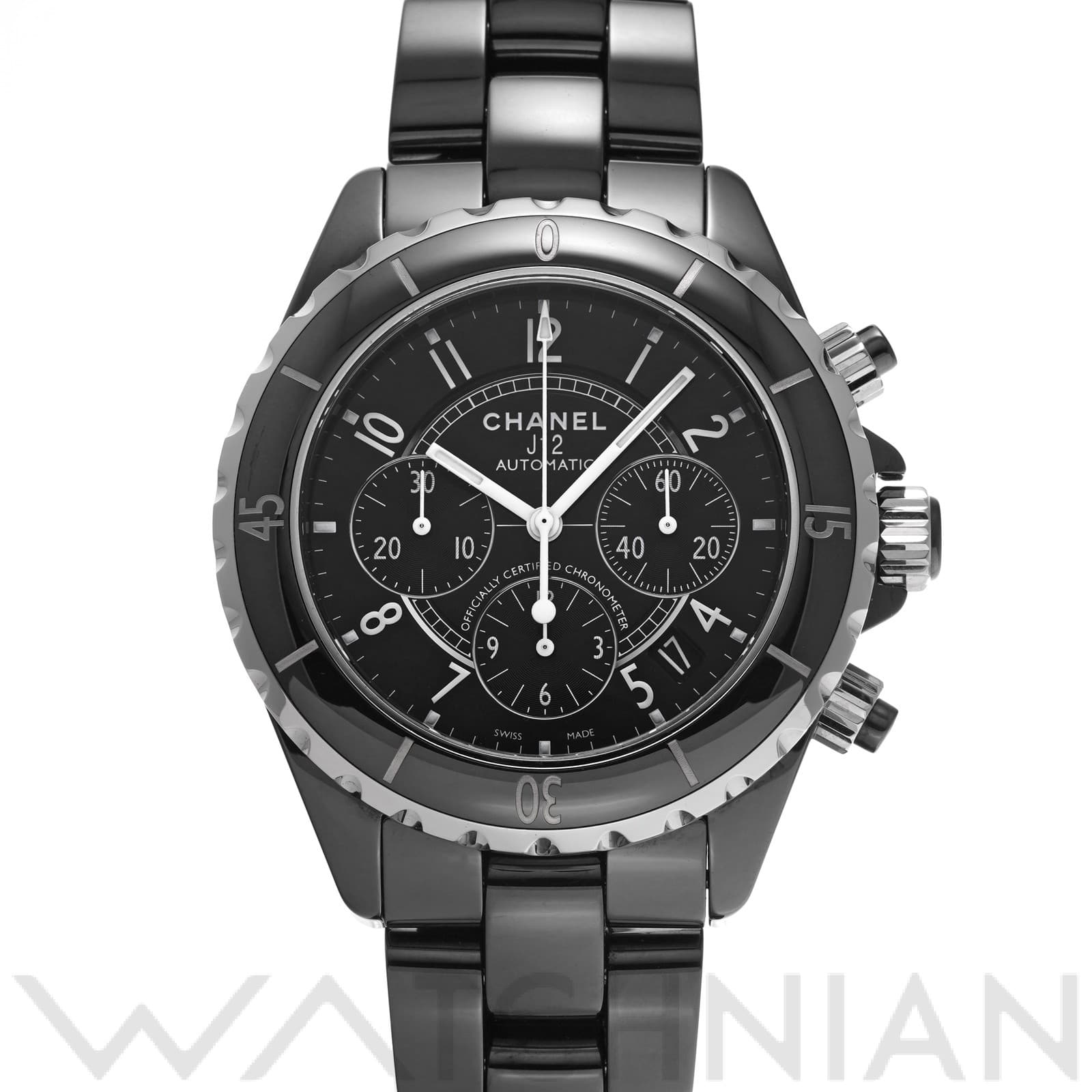 シャネル / CHANEL J12 クロノグラフ 41MM H0940 ブラックラッカー メンズ 時計 【中古】【wristwatch】