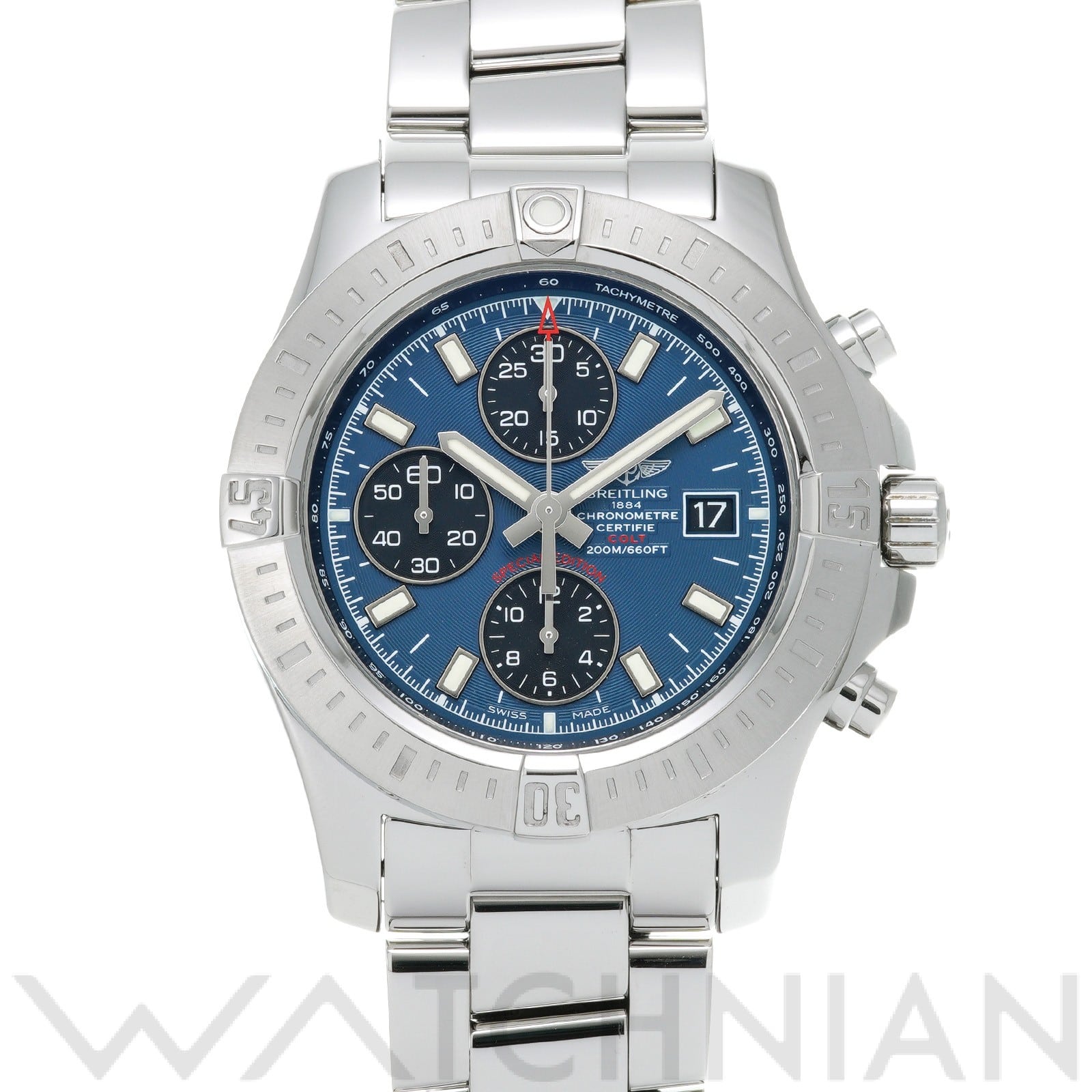 ブライトリング / BREITLING コルト クロノグラフ ジャパンエディション A133882A/C958 ブルー/ブラック メンズ 時計 【中古】【wristwatch】