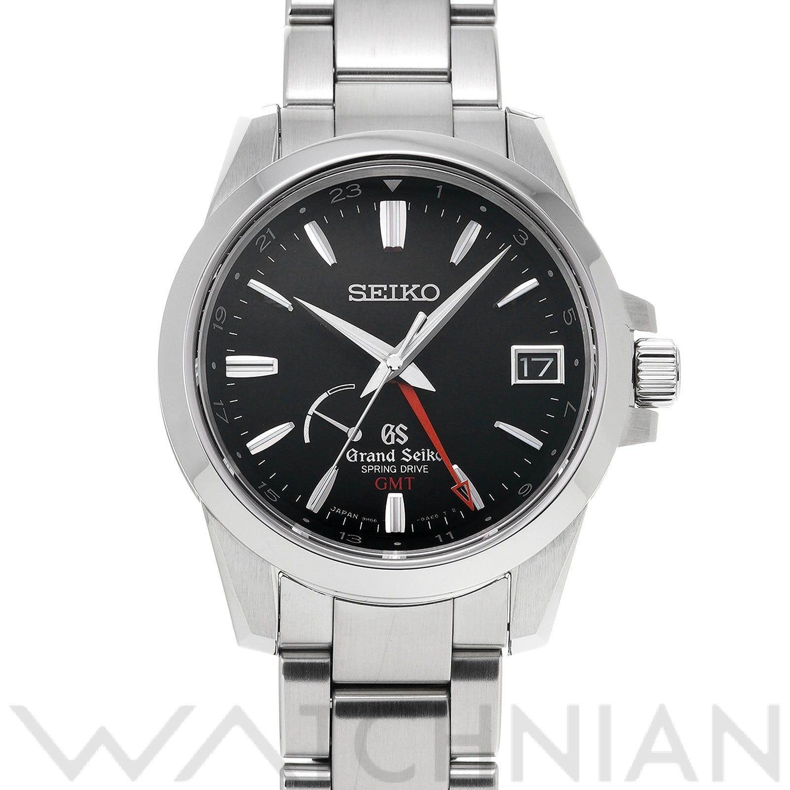 グランドセイコー / Grand Seiko ヘリテージコレクション スプリングドライブ GMT SBGE013 ブラック メンズ 時計 【中古】【wristwatch】