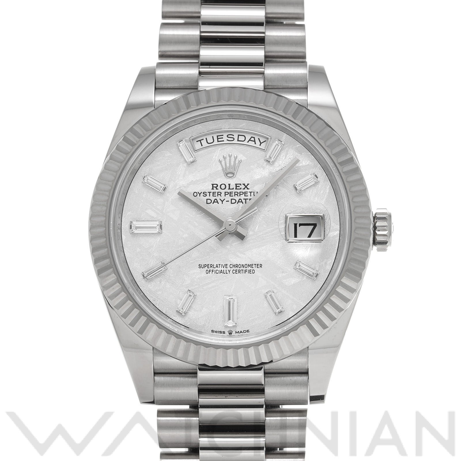 ロレックス デイデイト 40 228239A メテオライト/ダイヤモンド メンズ 時計 【中古】【wristwatch】